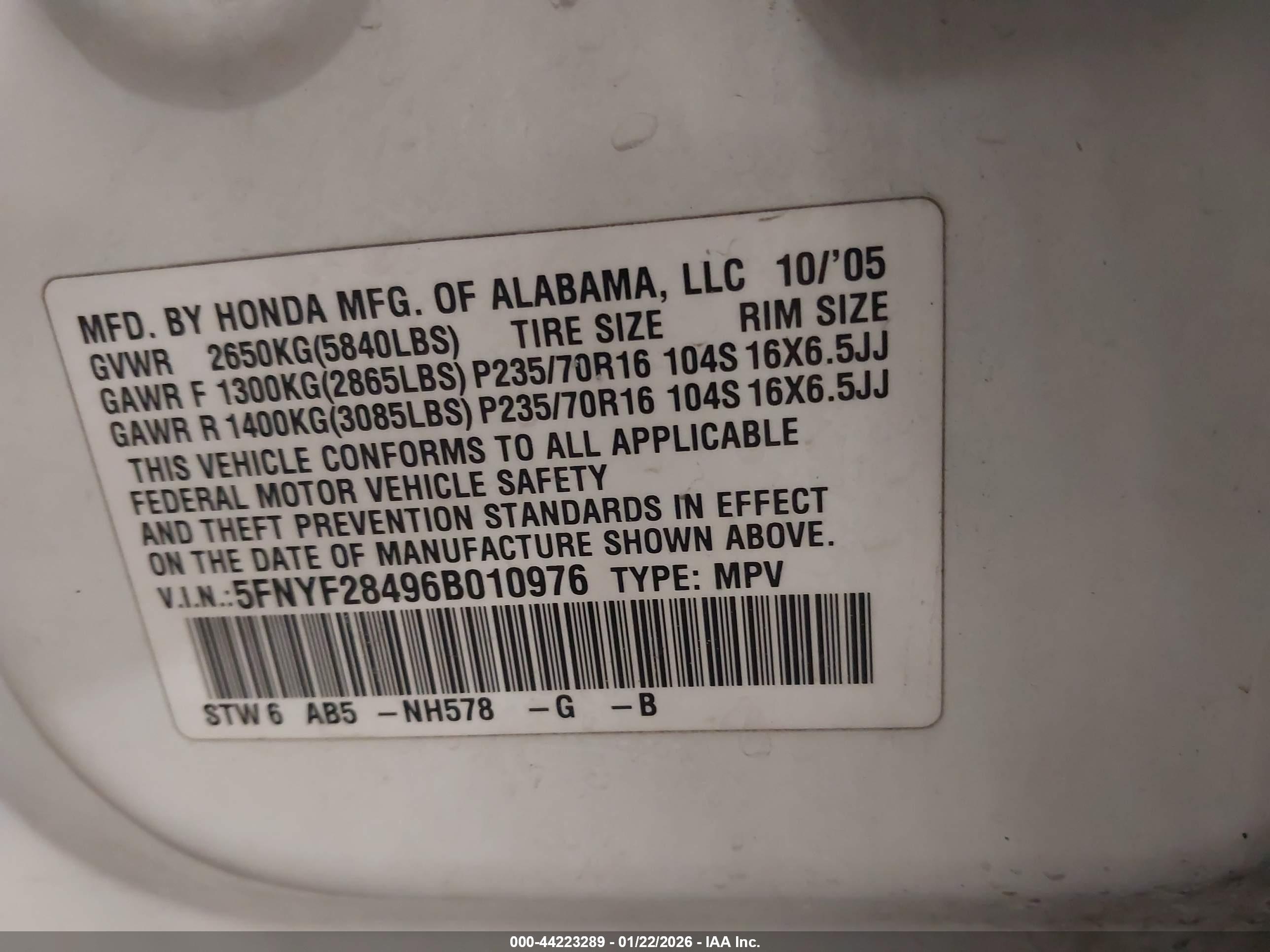 HONDA PILOT image 9