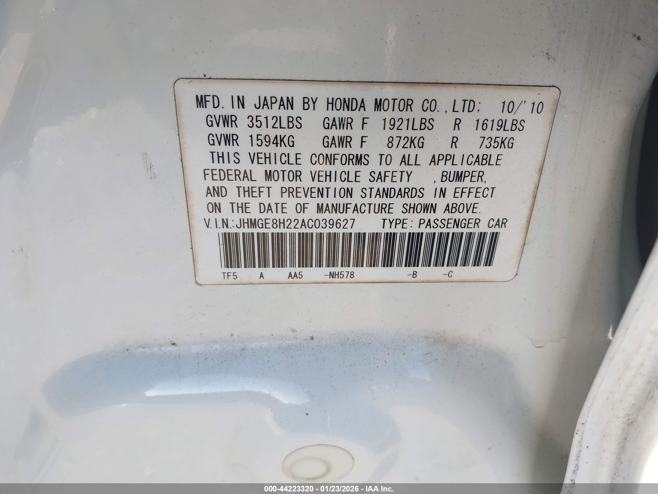 HONDA FIT image 9