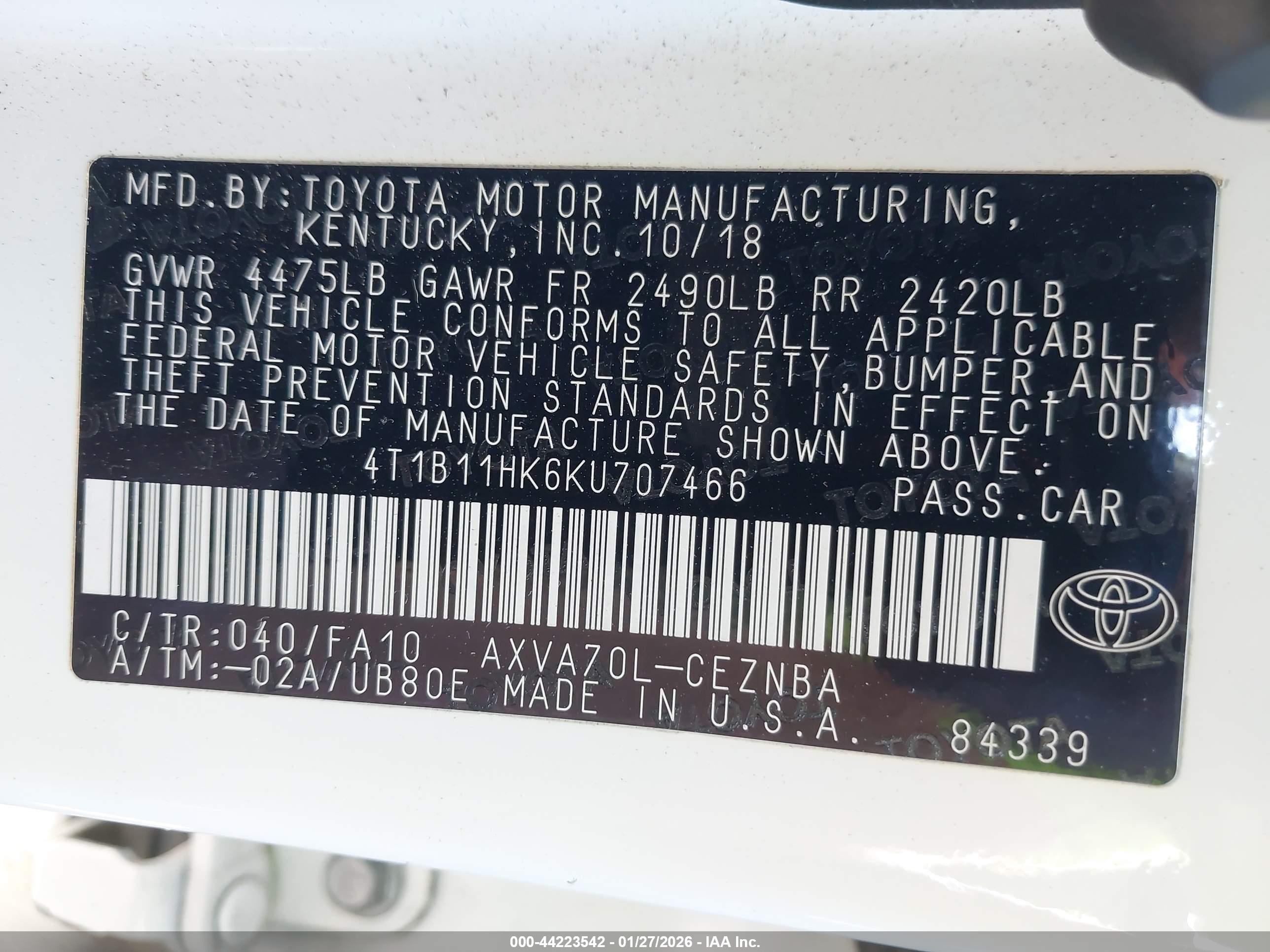 TOYOTA CAMRY image 9