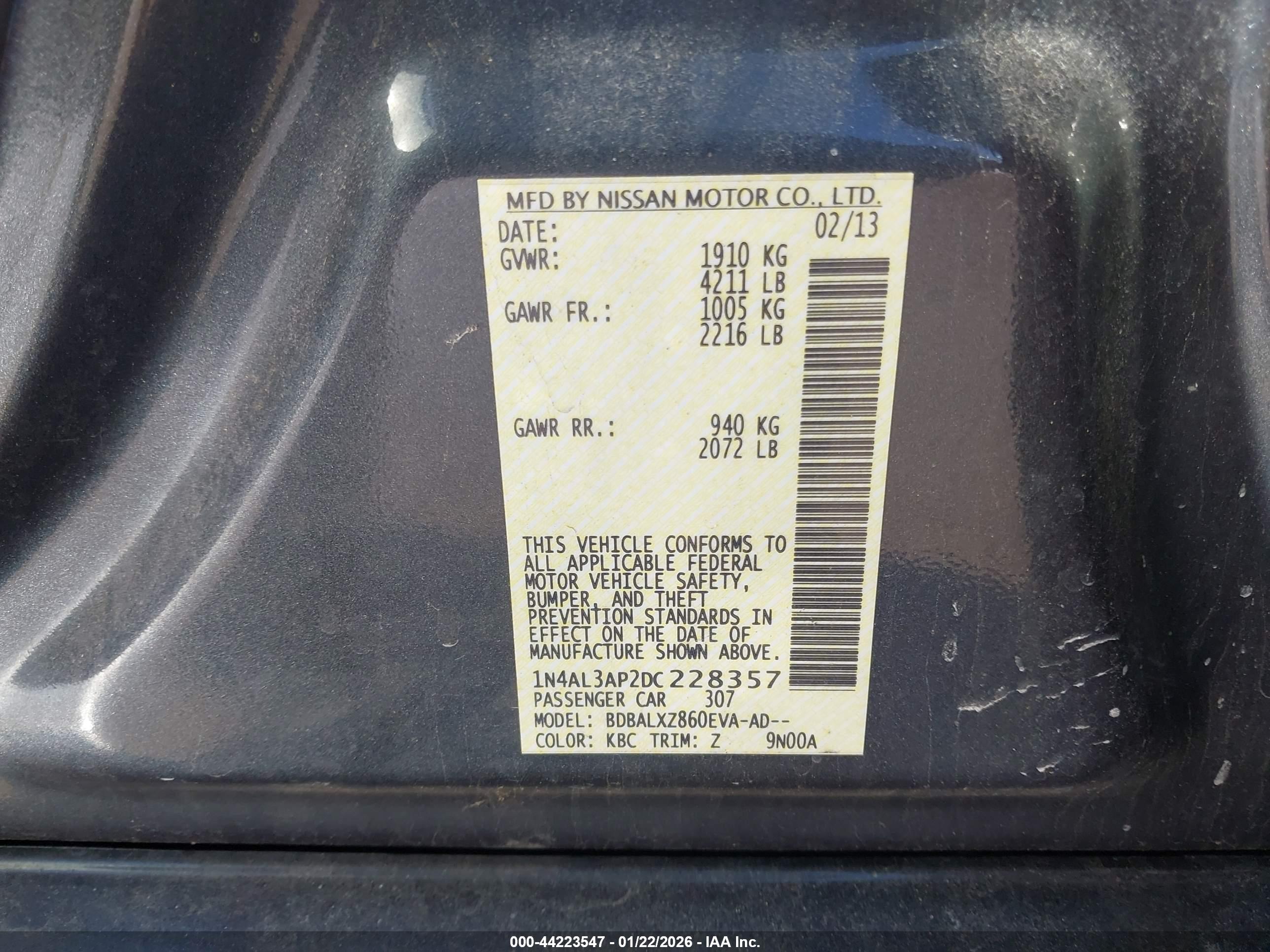 NISSAN ALTIMA image 9