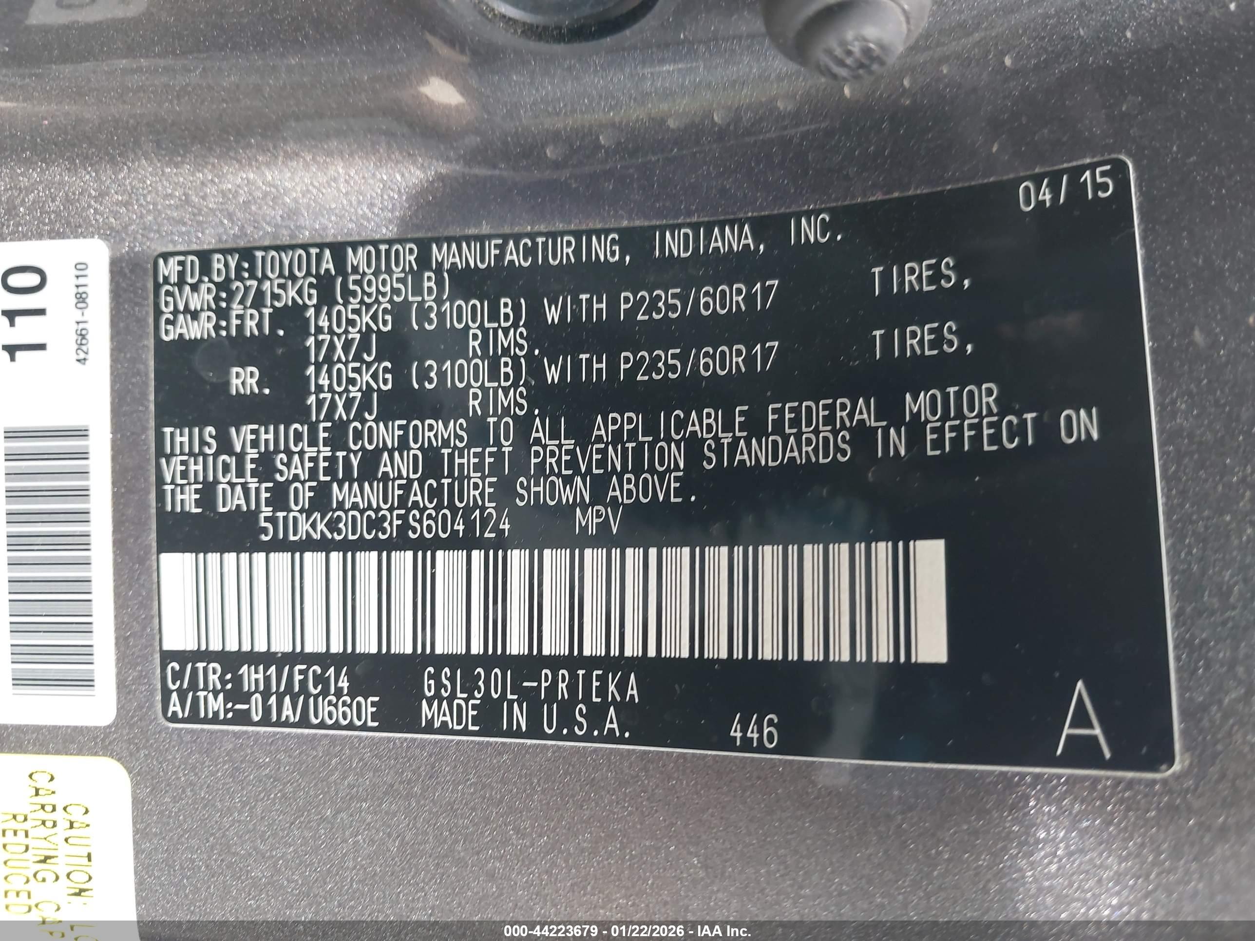 TOYOTA SIENNA image 9