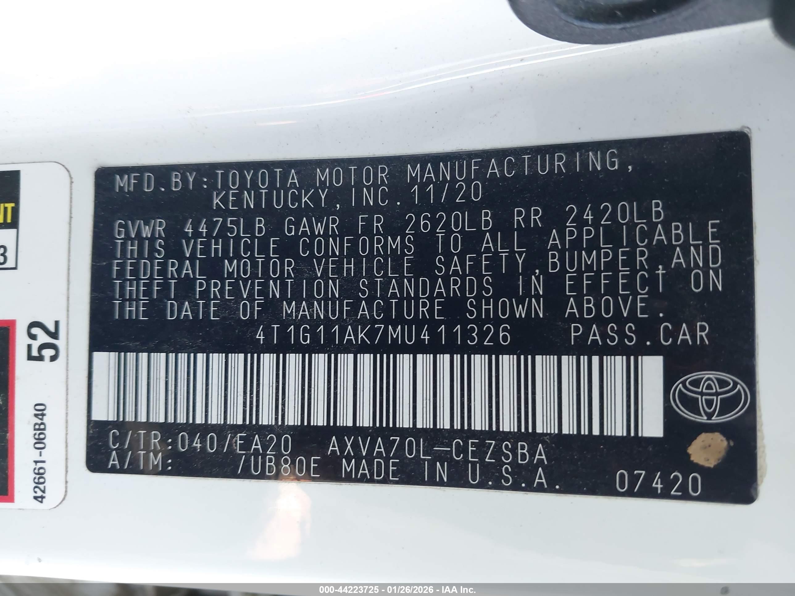 TOYOTA CAMRY image 9