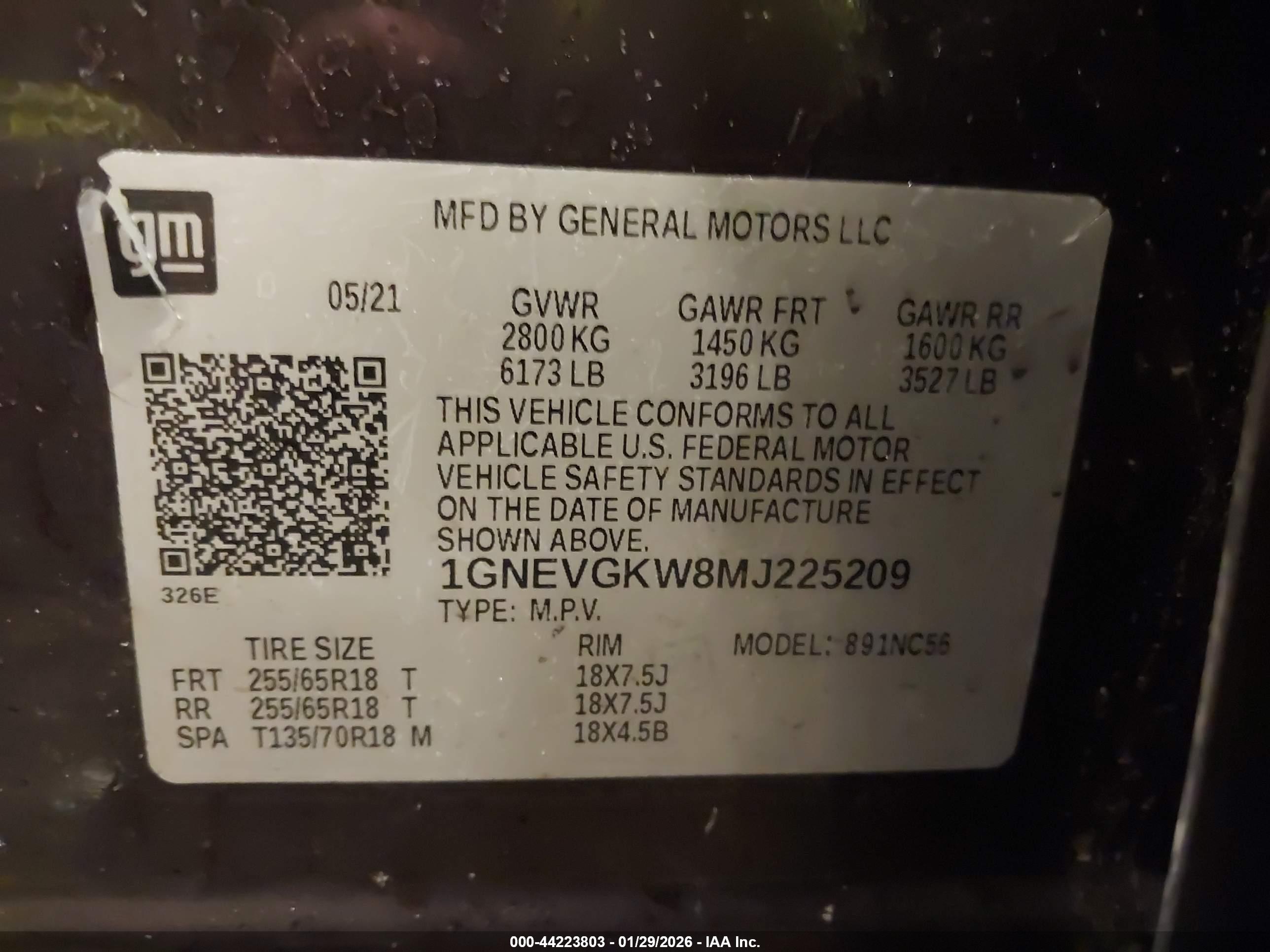 CHEVROLET TRAVERSE image 9