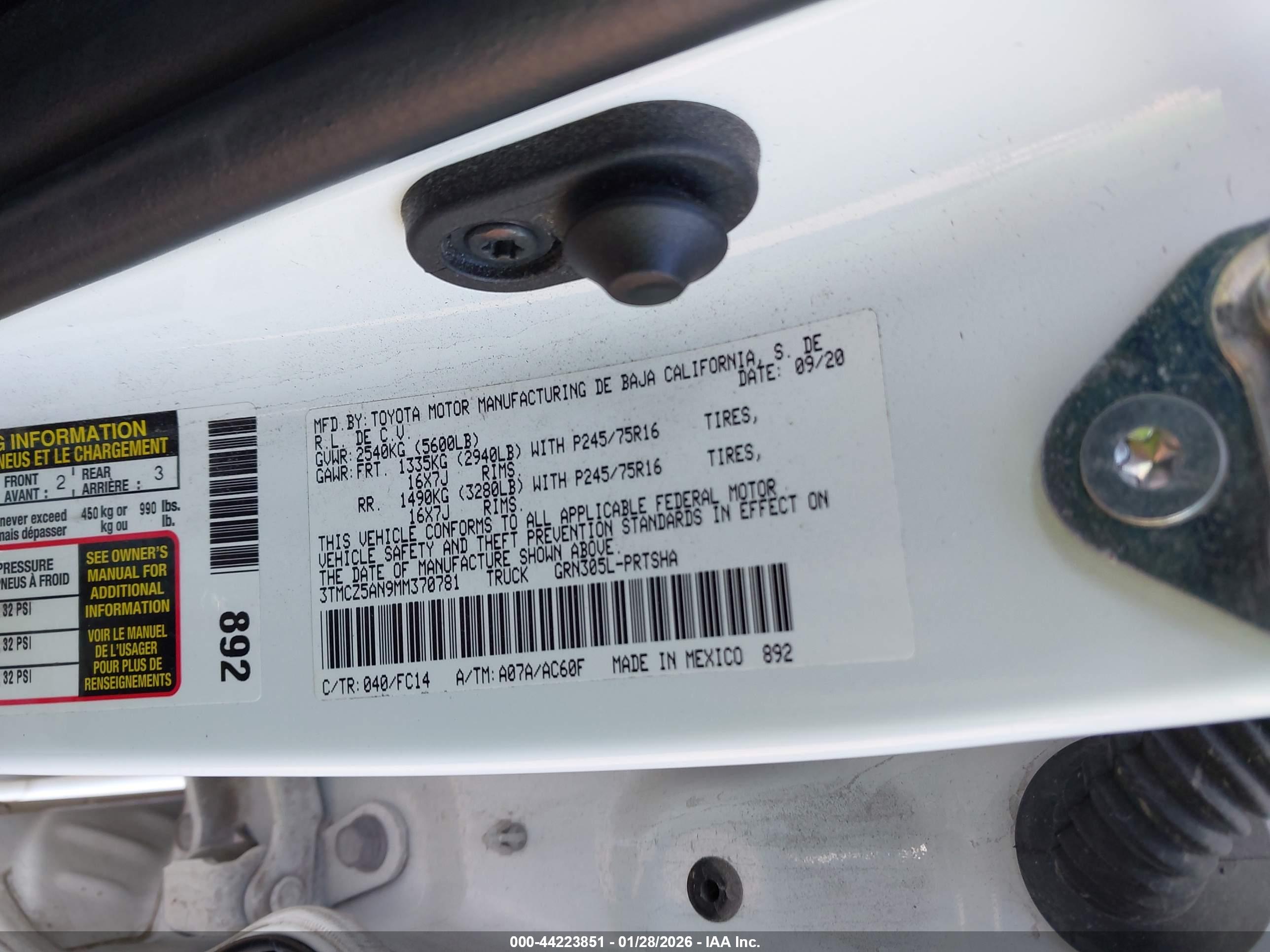 TOYOTA TACOMA image 9