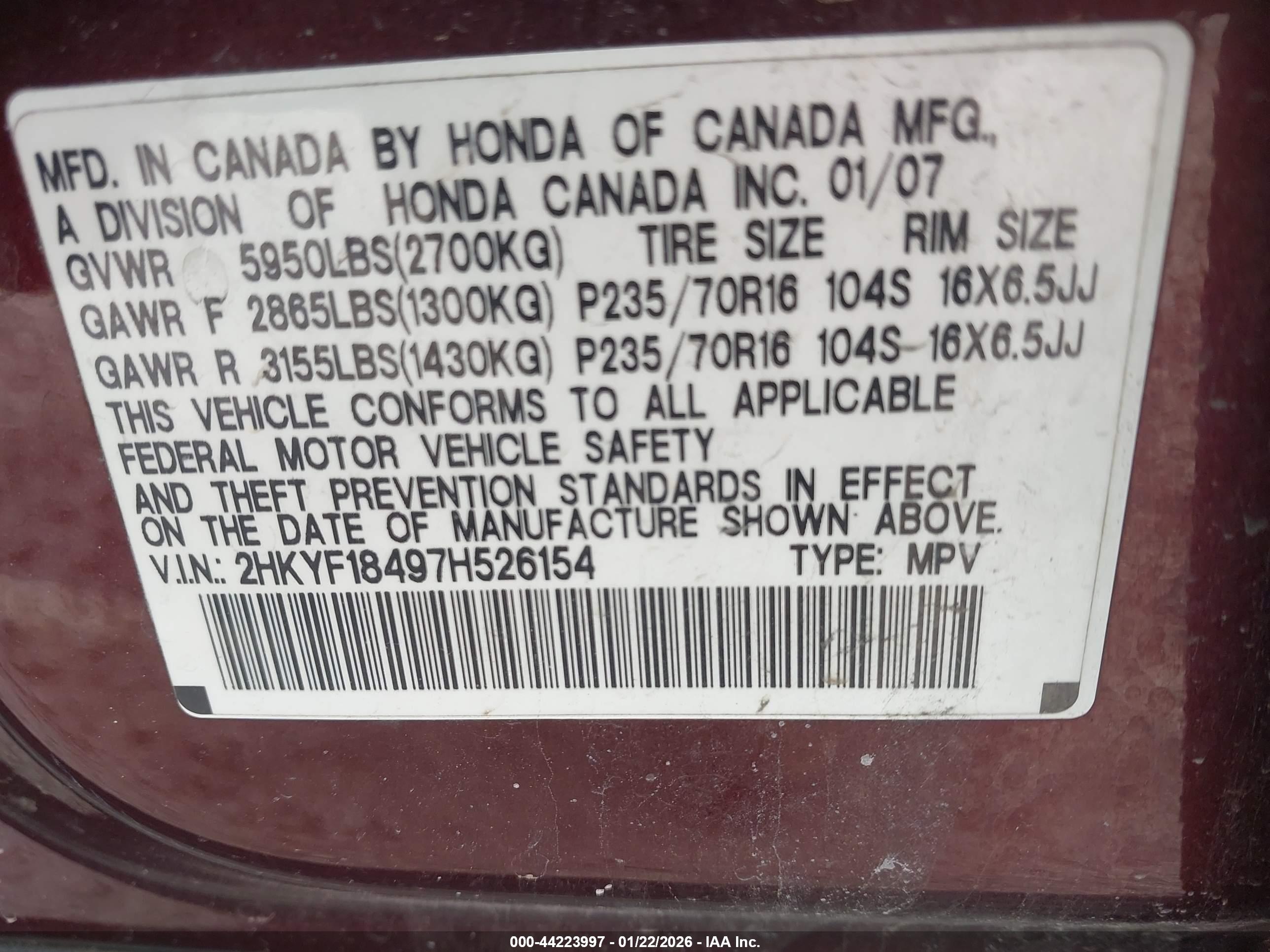 HONDA PILOT image 9