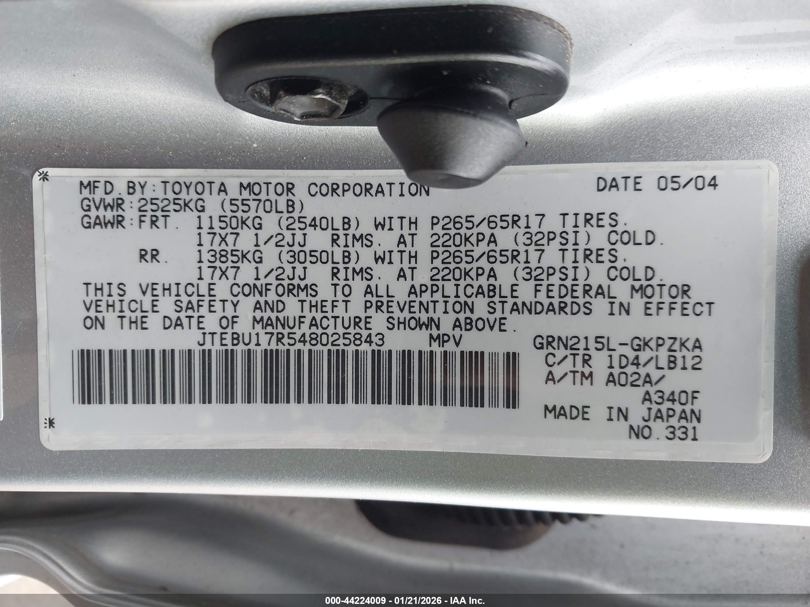 TOYOTA 4RUNNER image 9