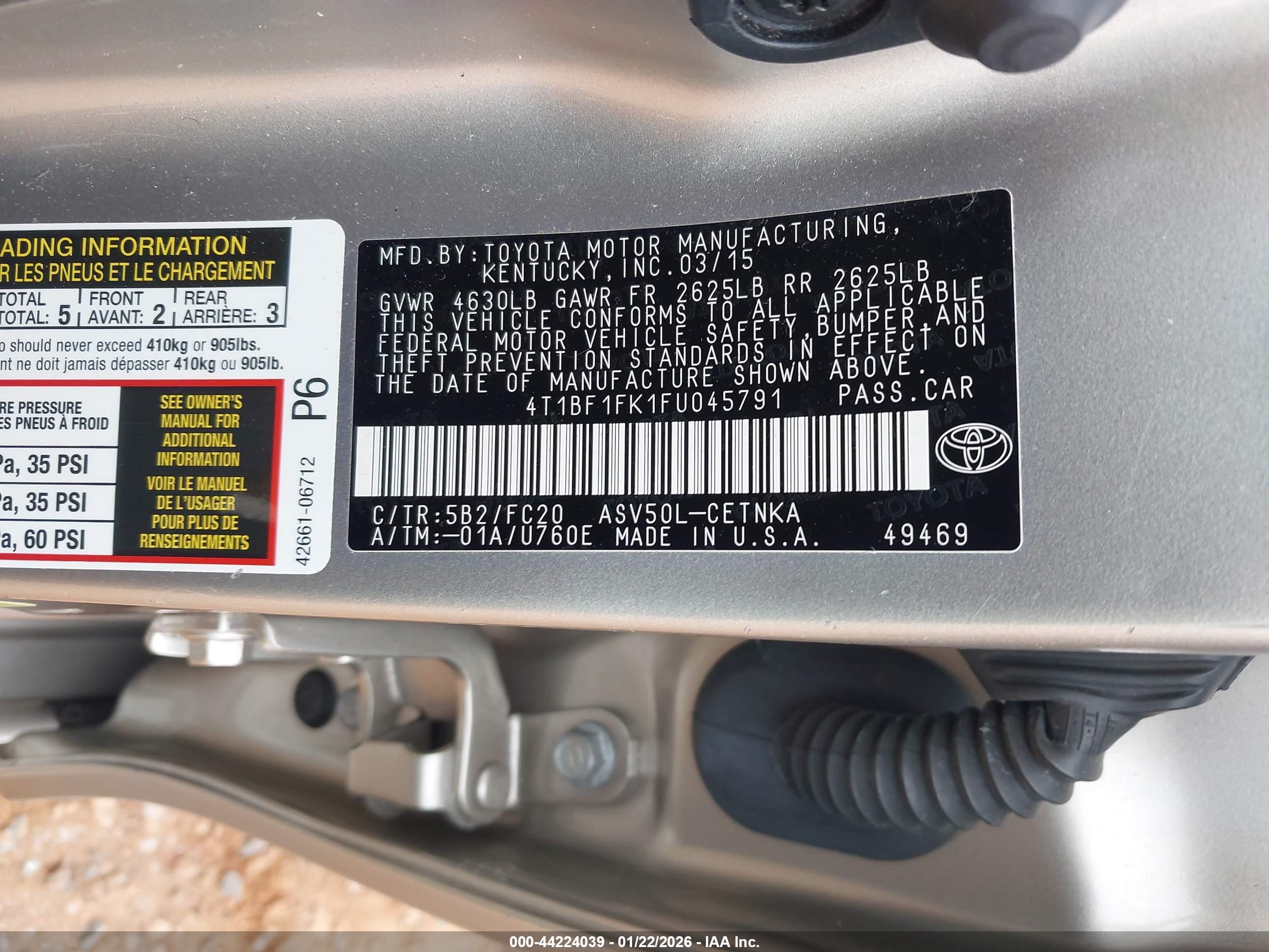 TOYOTA CAMRY image 9