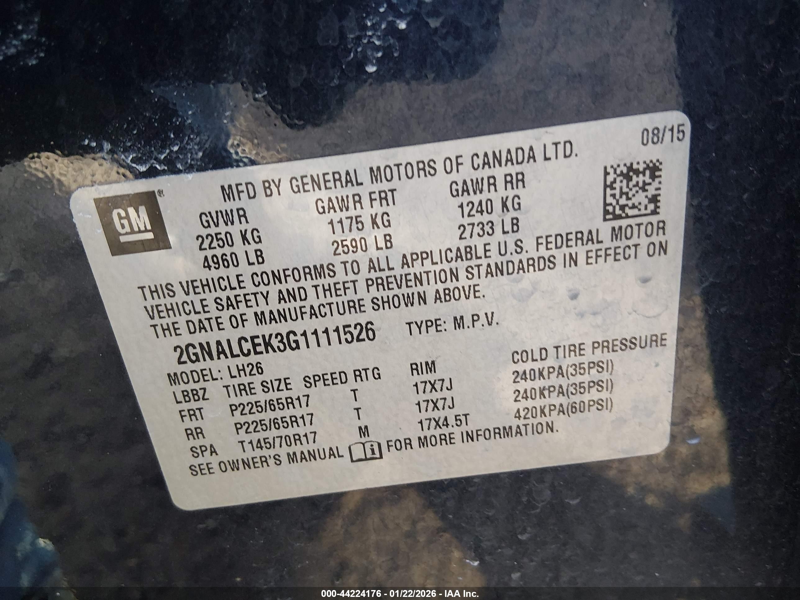 CHEVROLET EQUINOX image 9
