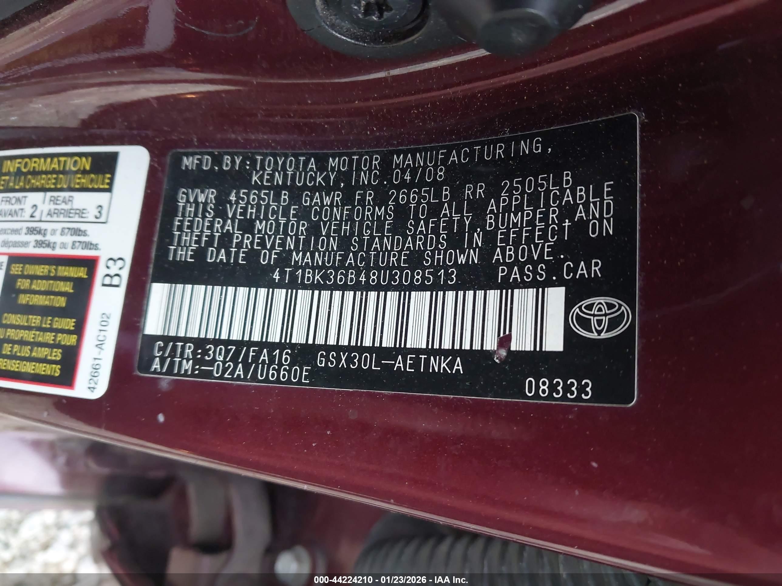 TOYOTA AVALON image 9