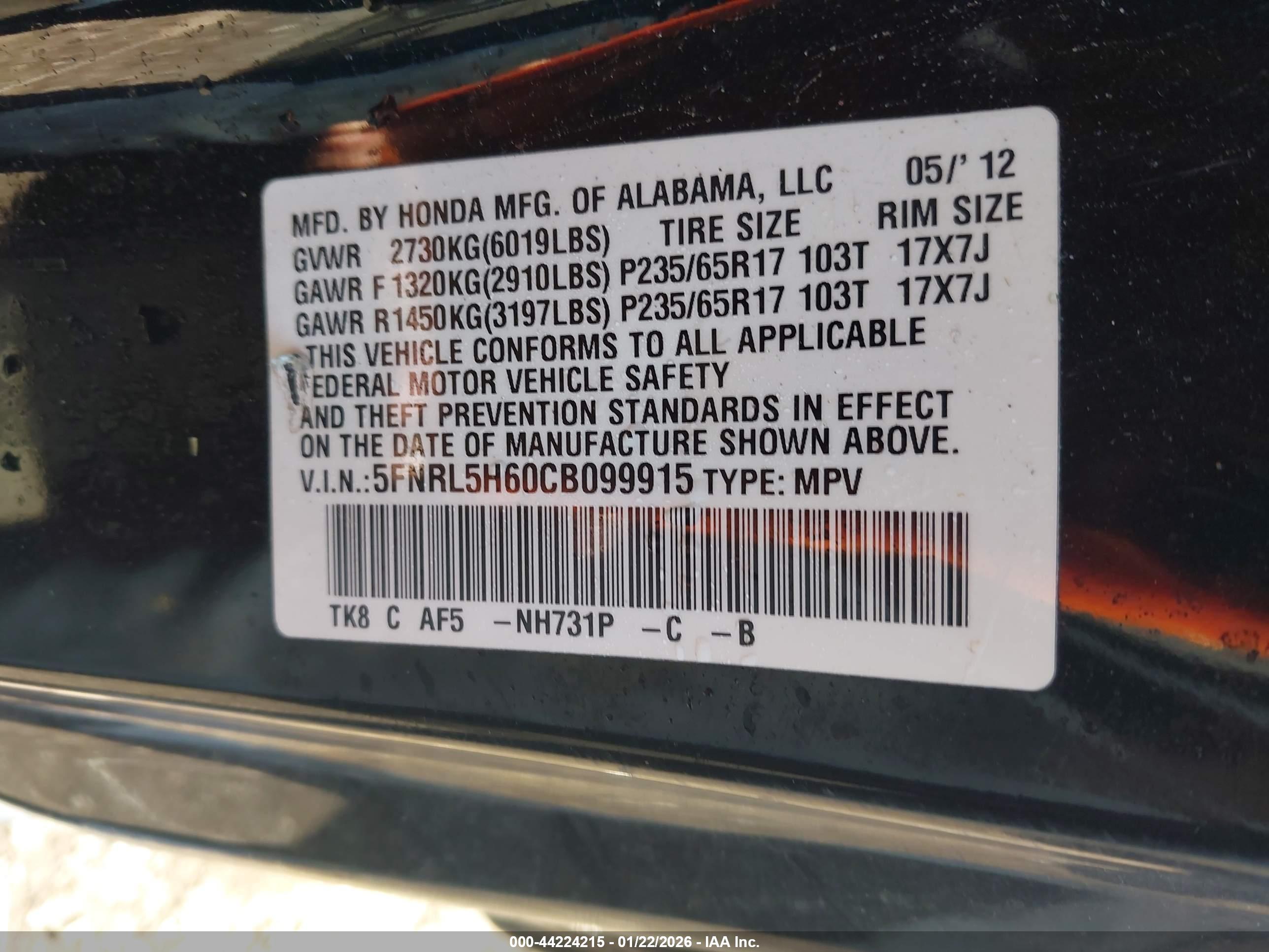 HONDA ODYSSEY image 9