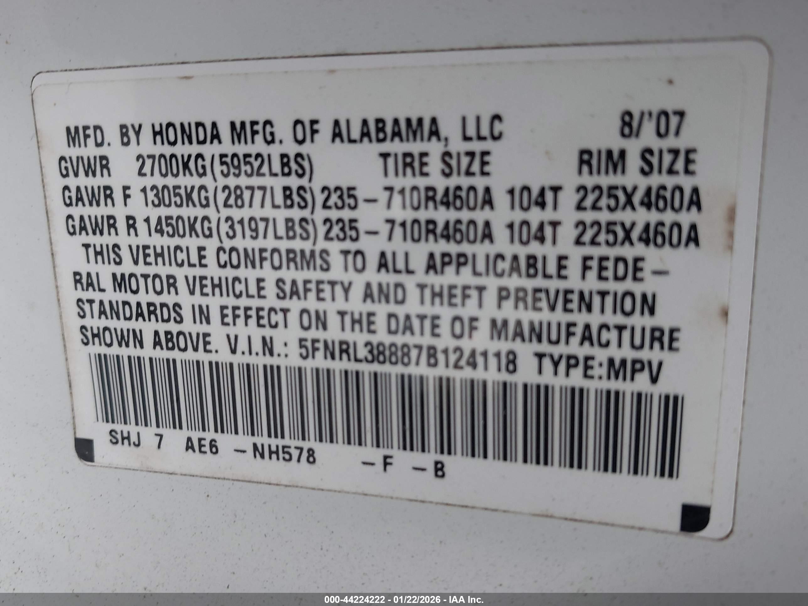 HONDA ODYSSEY image 9