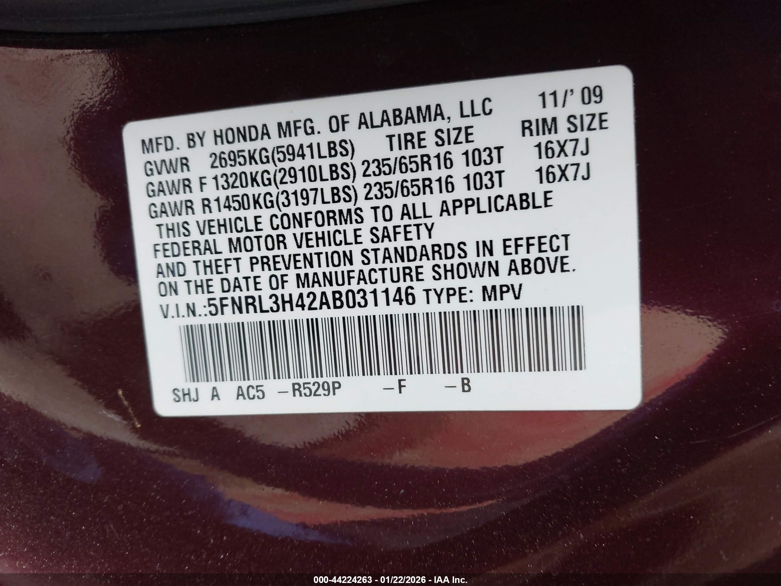 HONDA ODYSSEY image 9