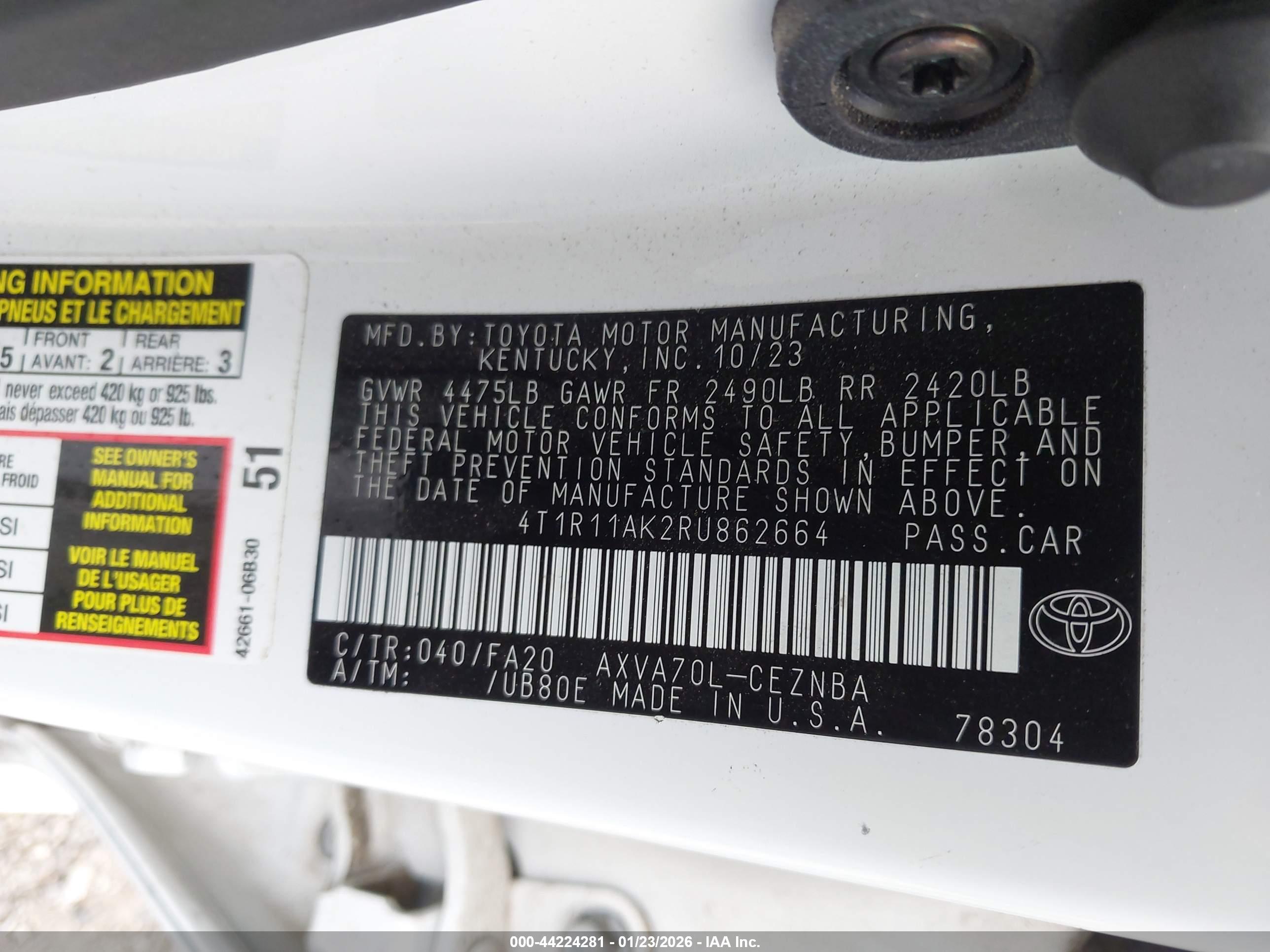 TOYOTA CAMRY image 9