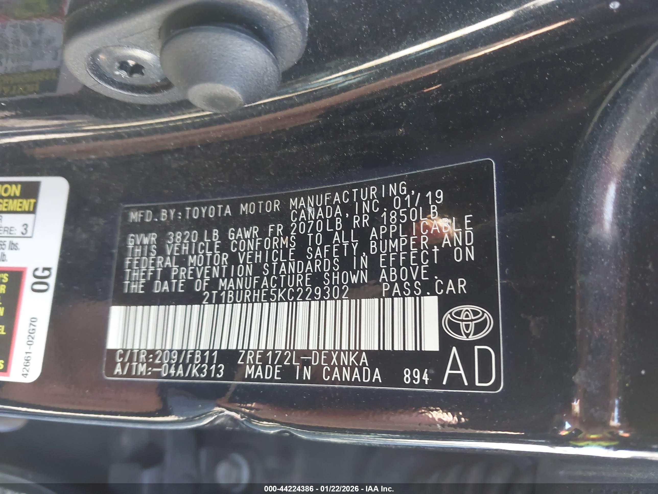 TOYOTA COROLLA image 9