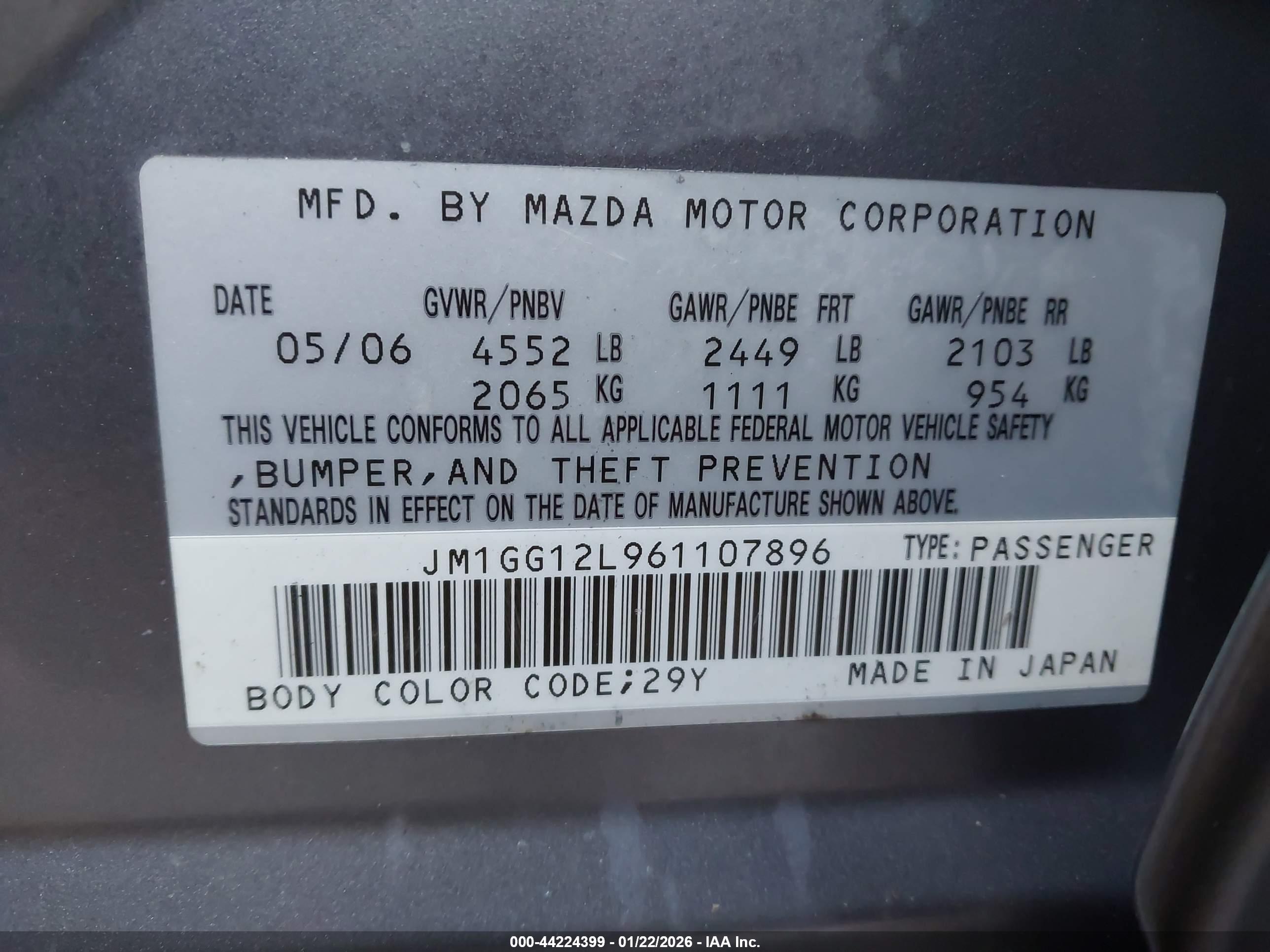 MAZDA MAZDASPEED6 image 9