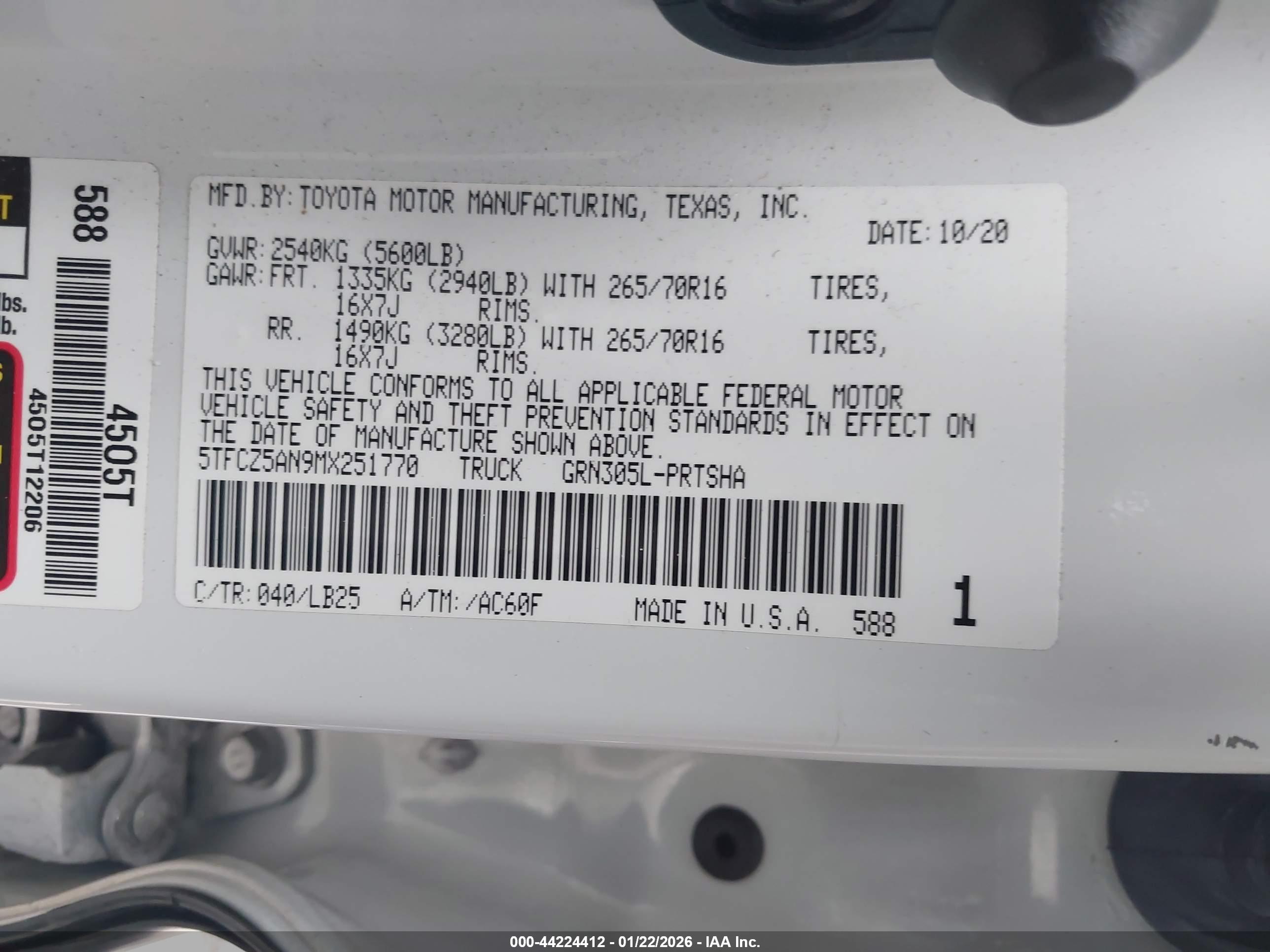 TOYOTA TACOMA image 9