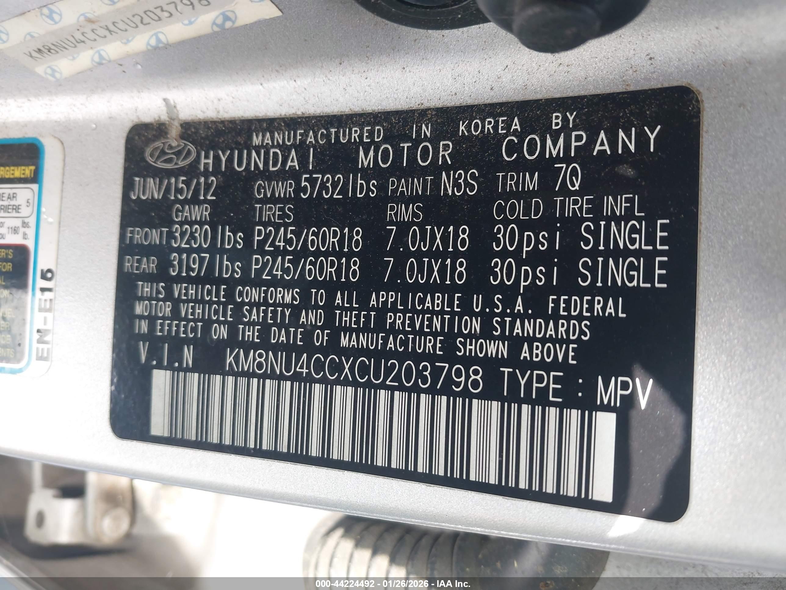 HYUNDAI VERACRUZ image 9