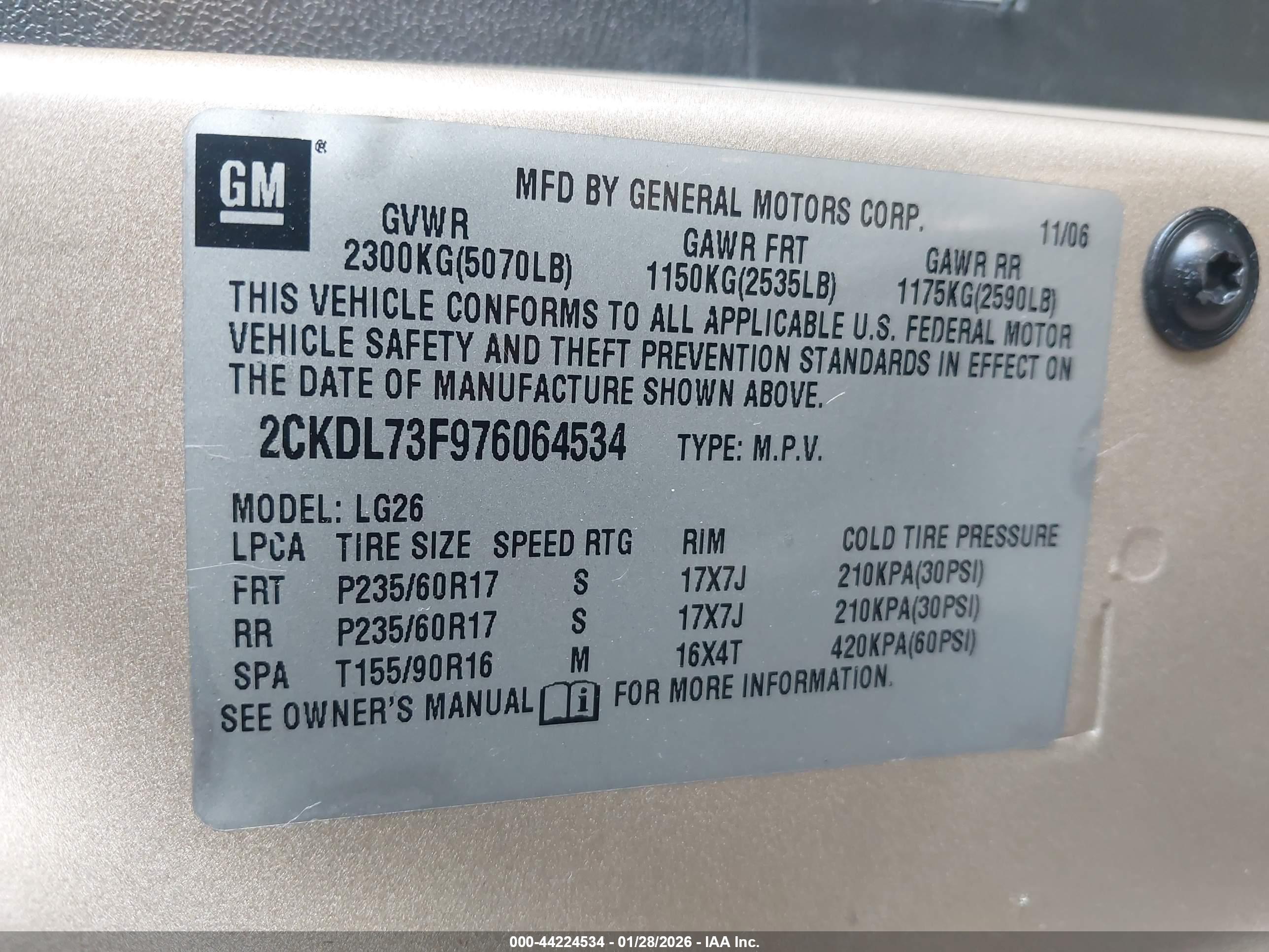 PONTIAC TORRENT image 9