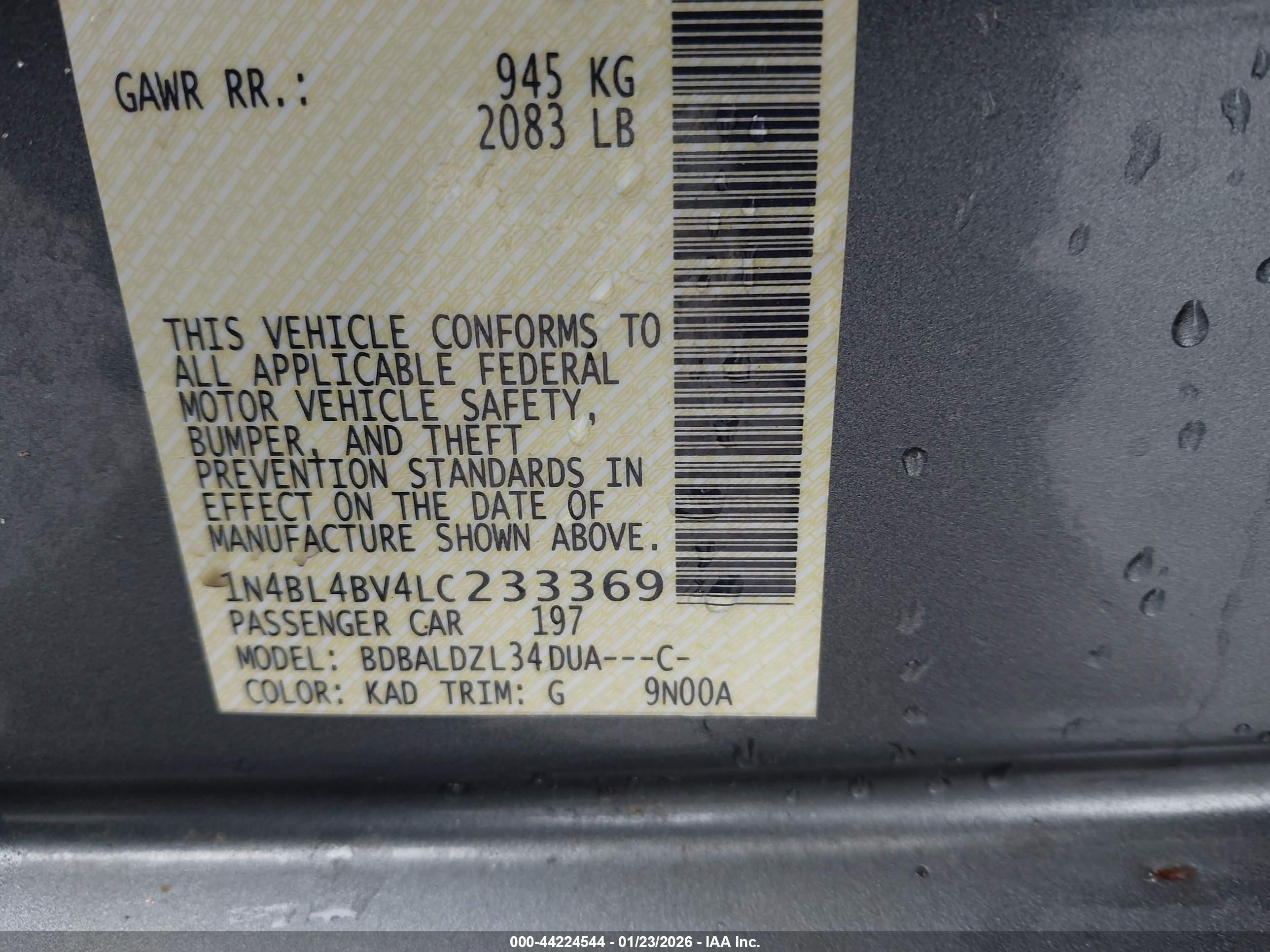 NISSAN ALTIMA image 9