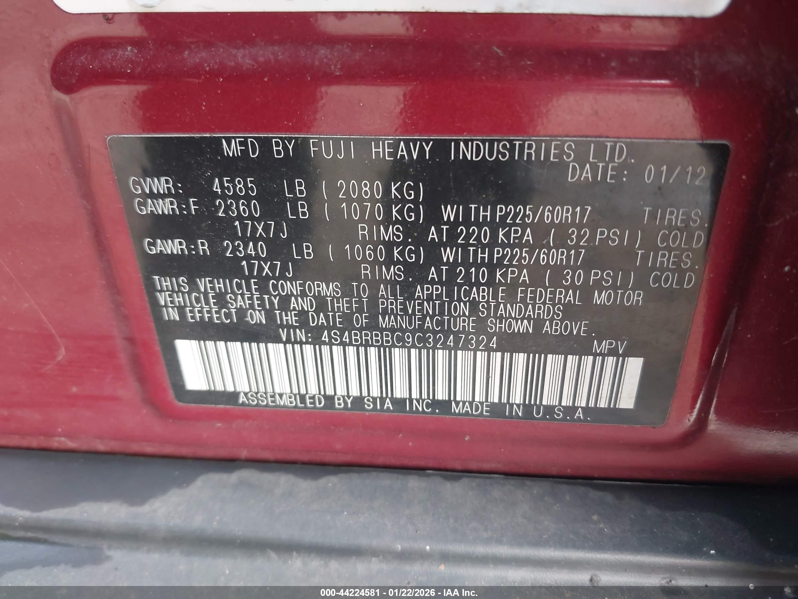 SUBARU OUTBACK image 9