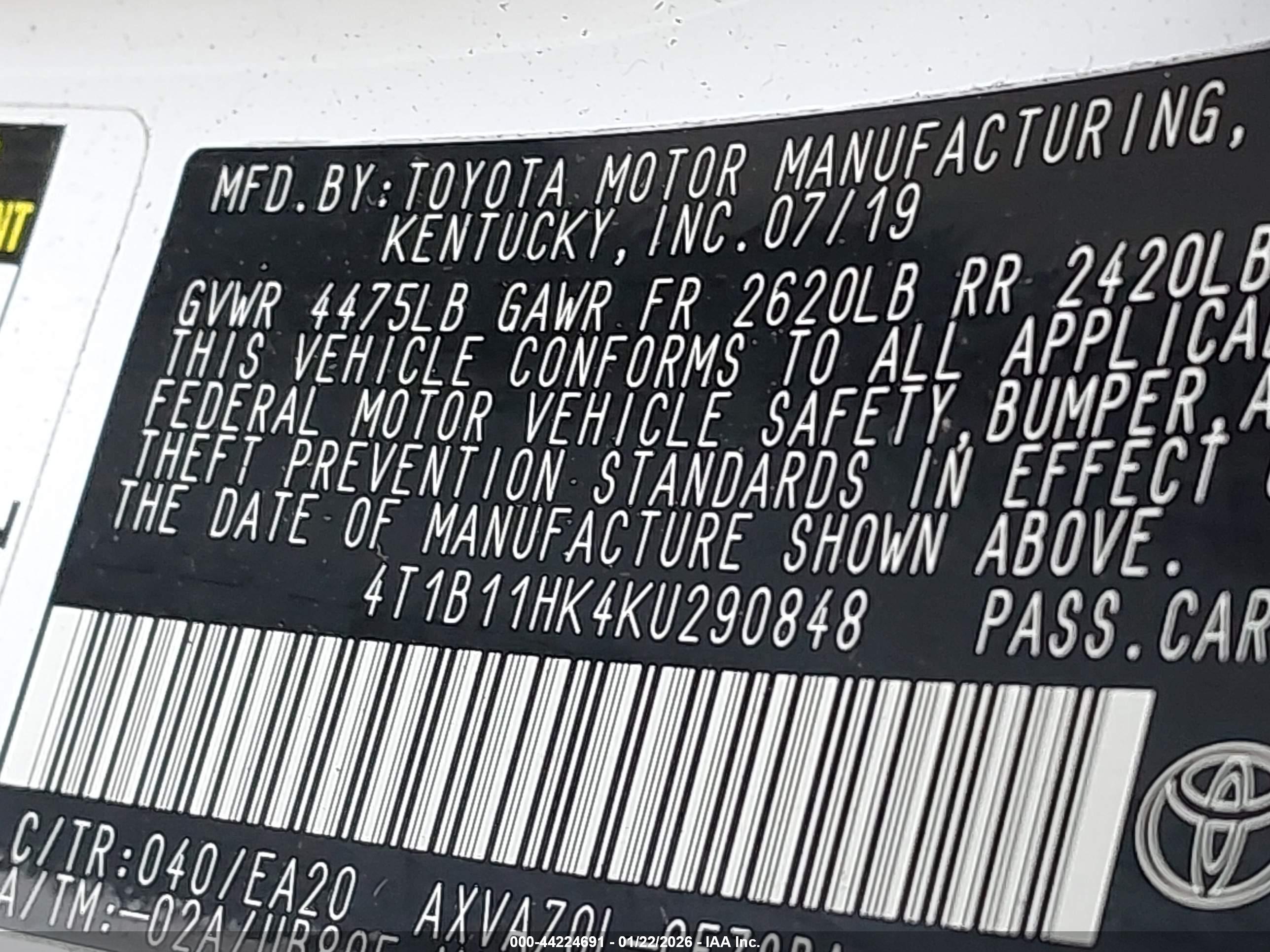 TOYOTA CAMRY image 9