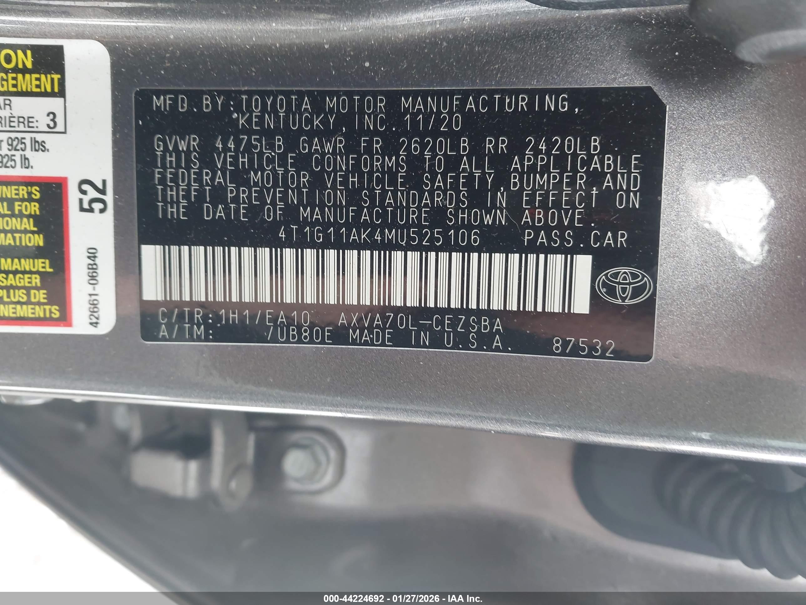 TOYOTA CAMRY image 9