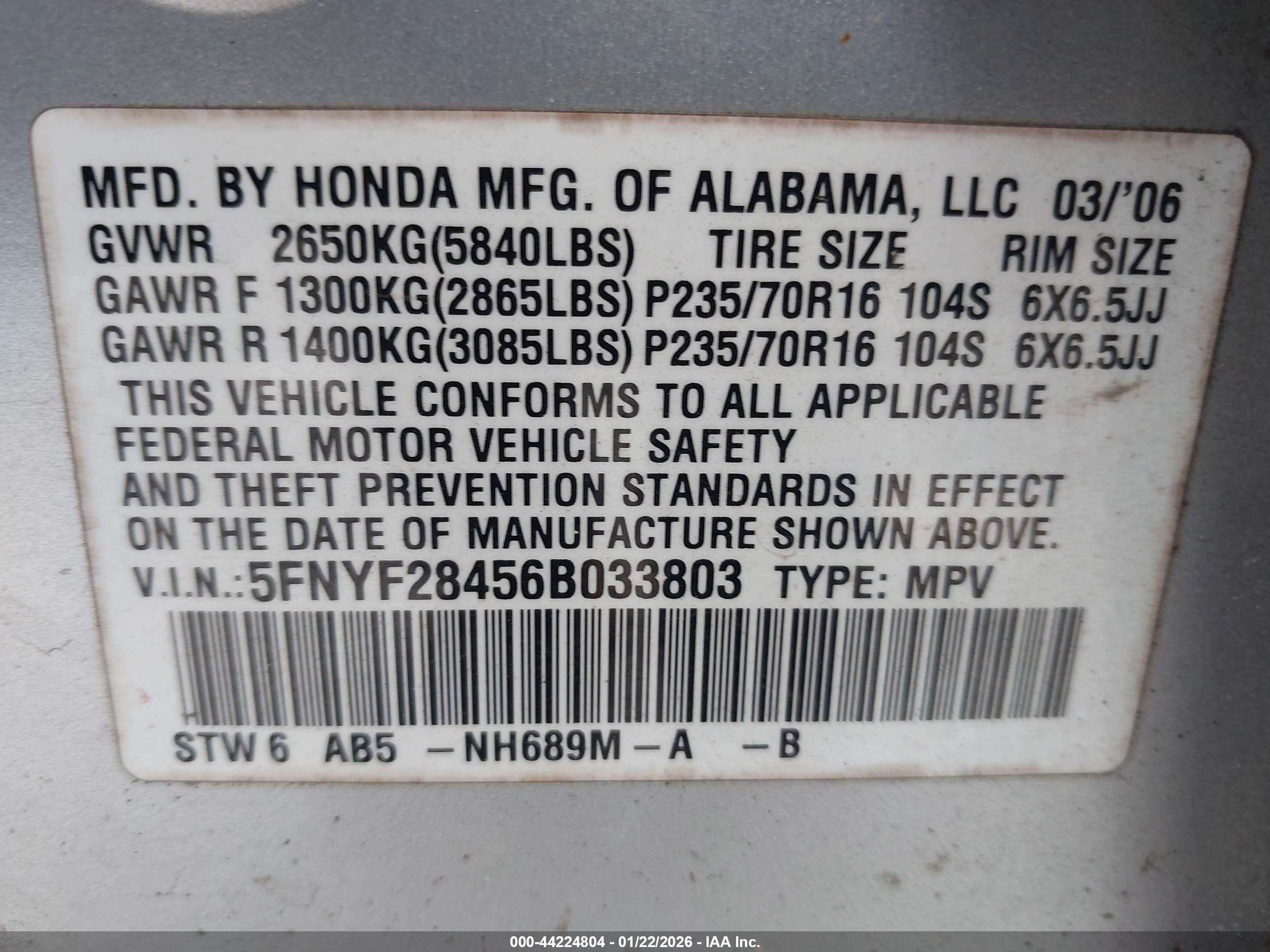 HONDA PILOT image 9