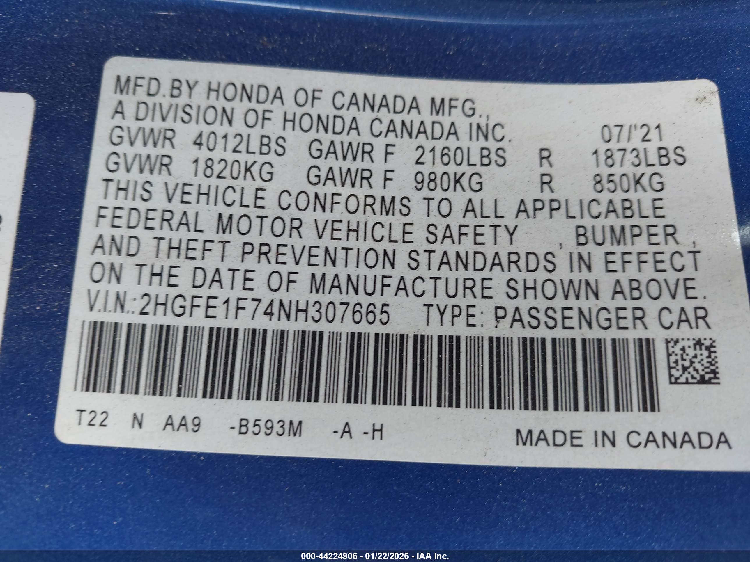 HONDA CIVIC image 9