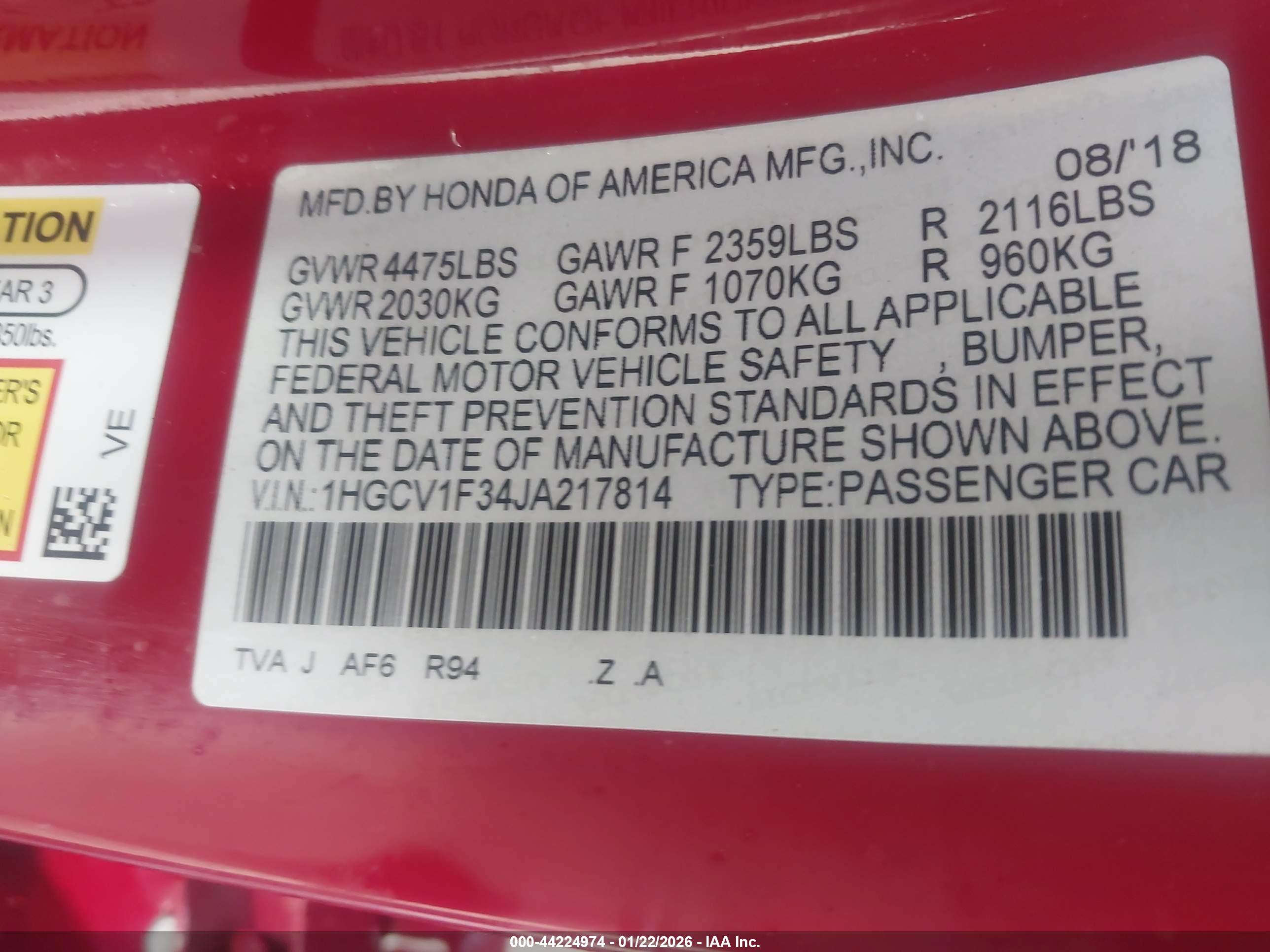 HONDA ACCORD image 9