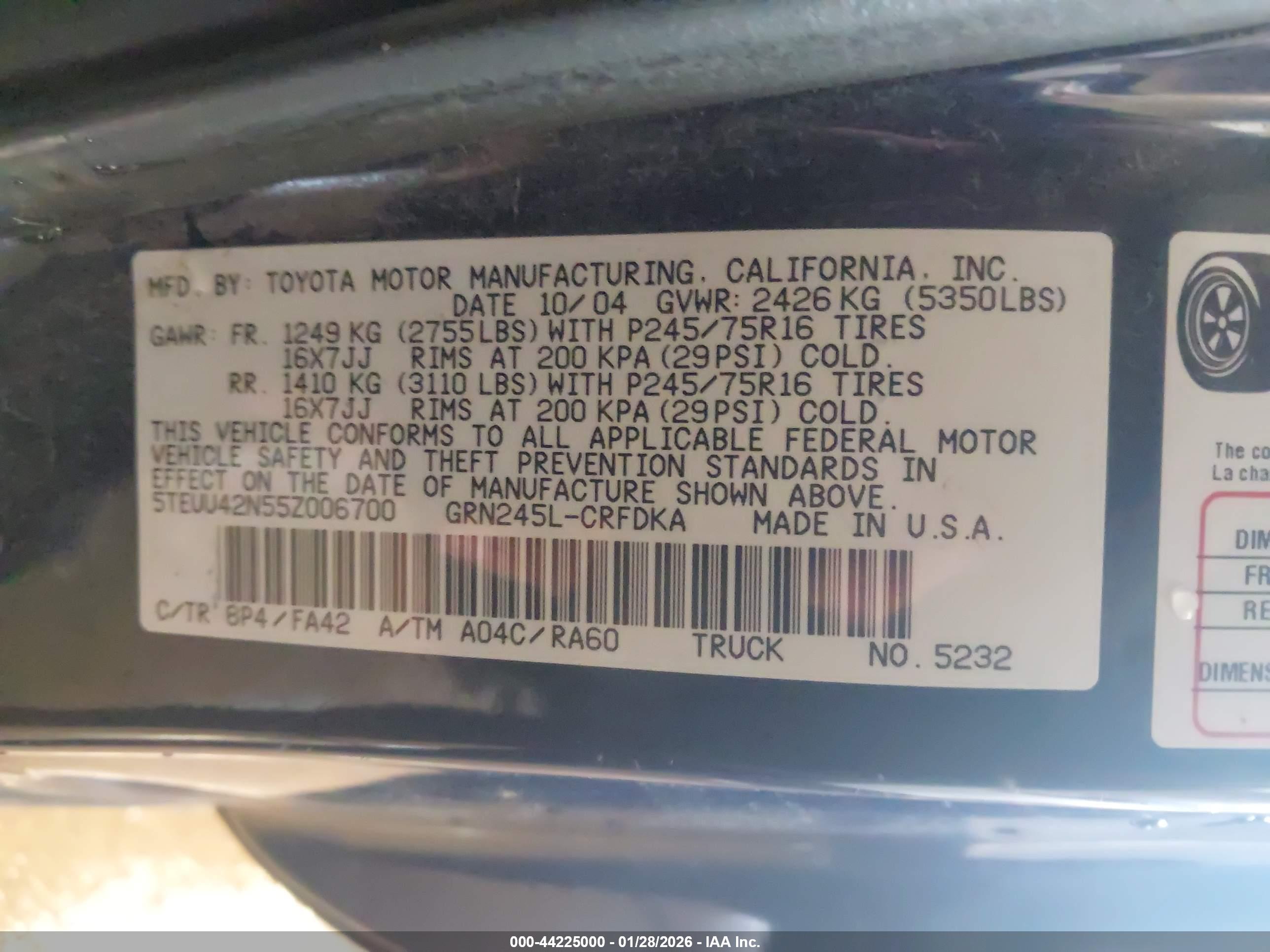 TOYOTA TACOMA image 9