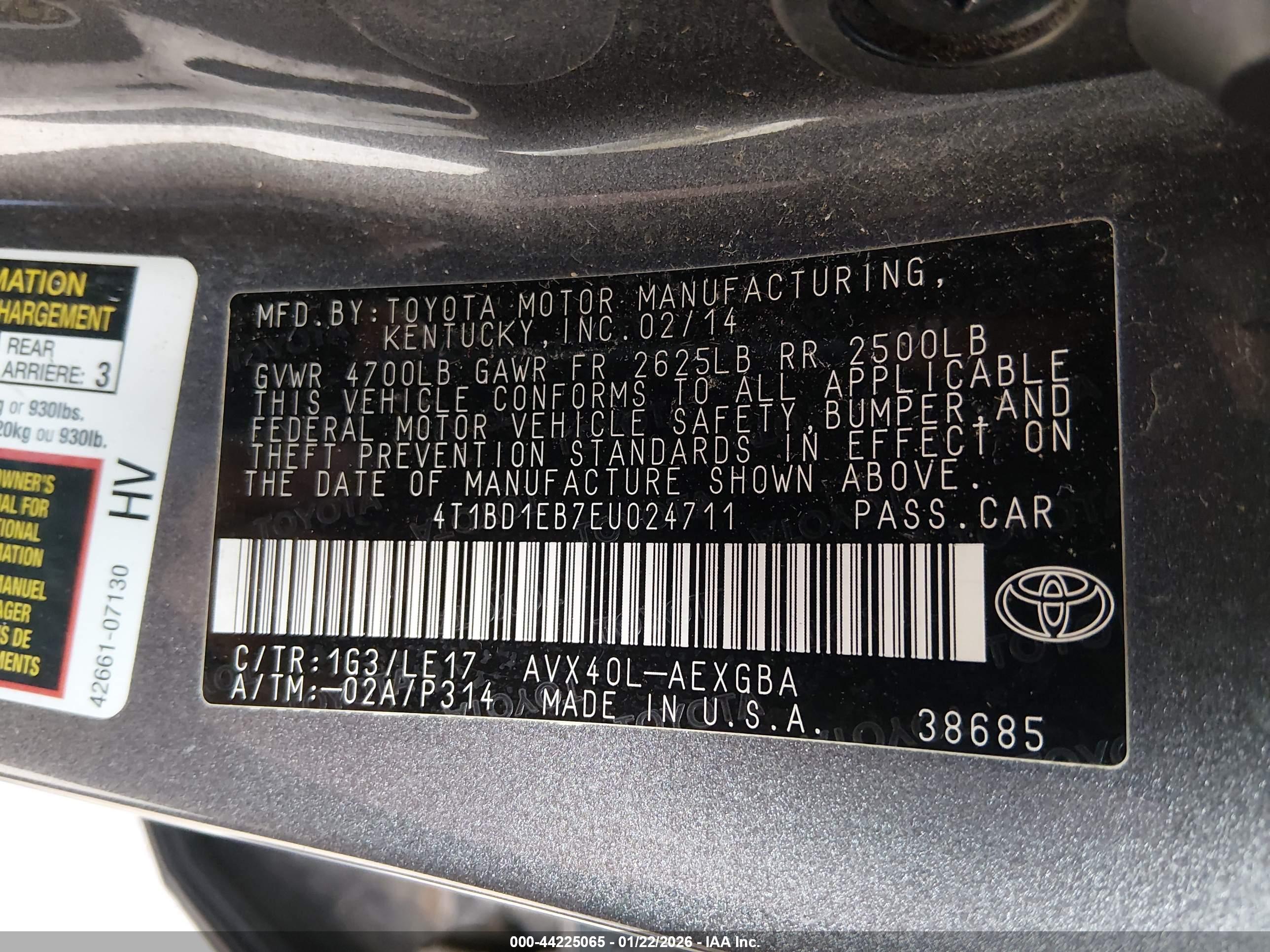 TOYOTA AVALON image 9