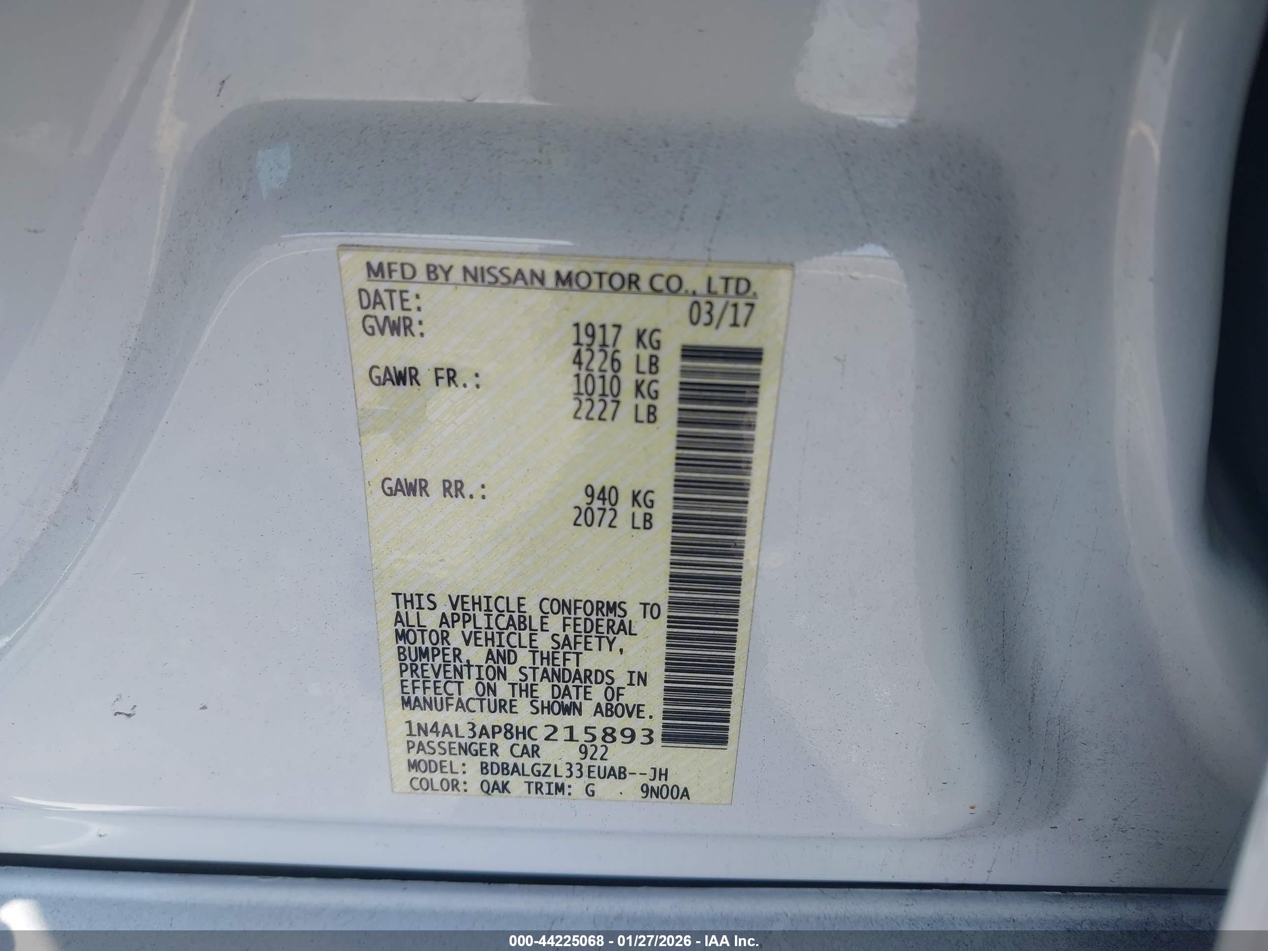 NISSAN ALTIMA image 9
