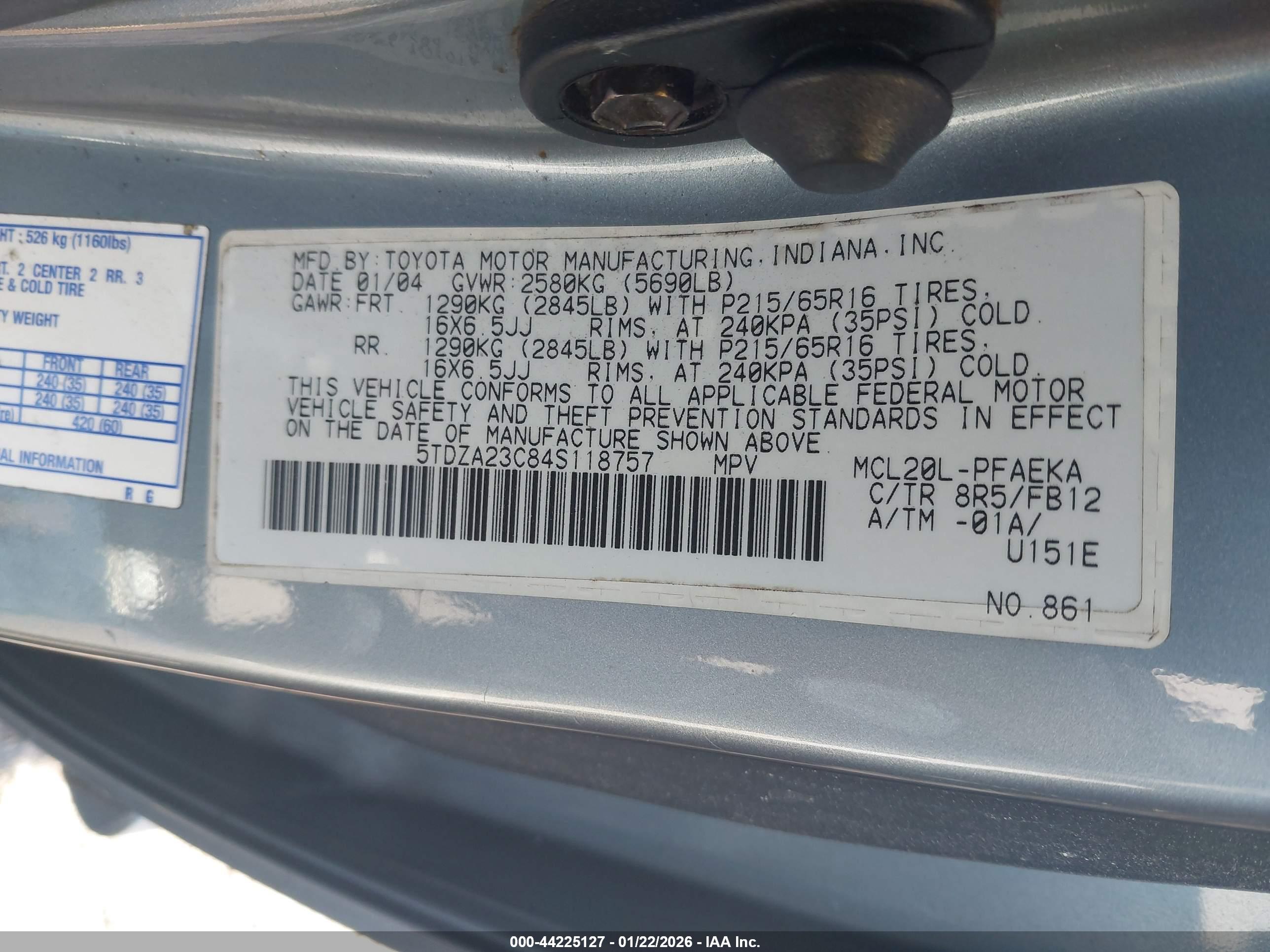 TOYOTA SIENNA image 9