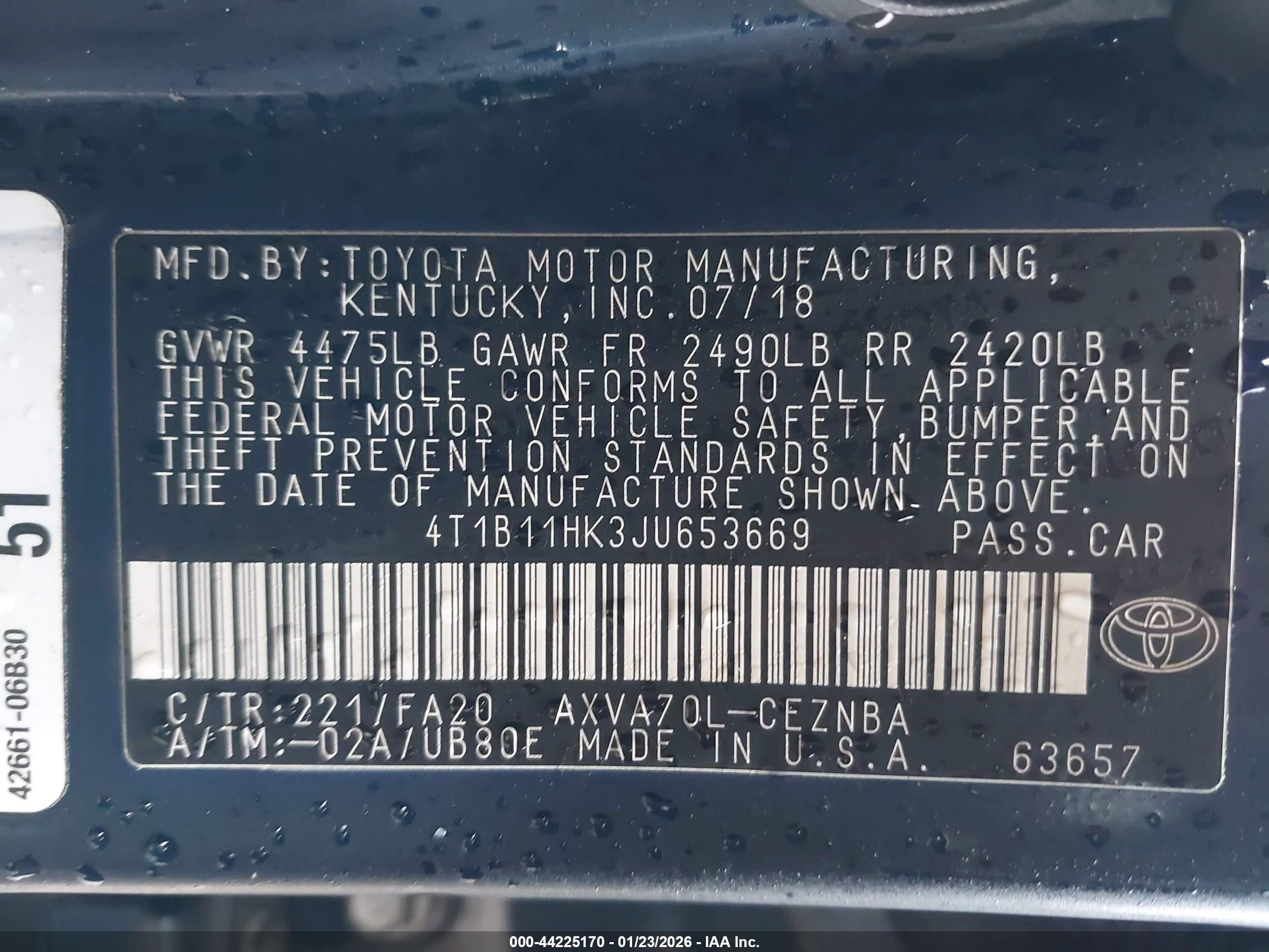 TOYOTA CAMRY image 9
