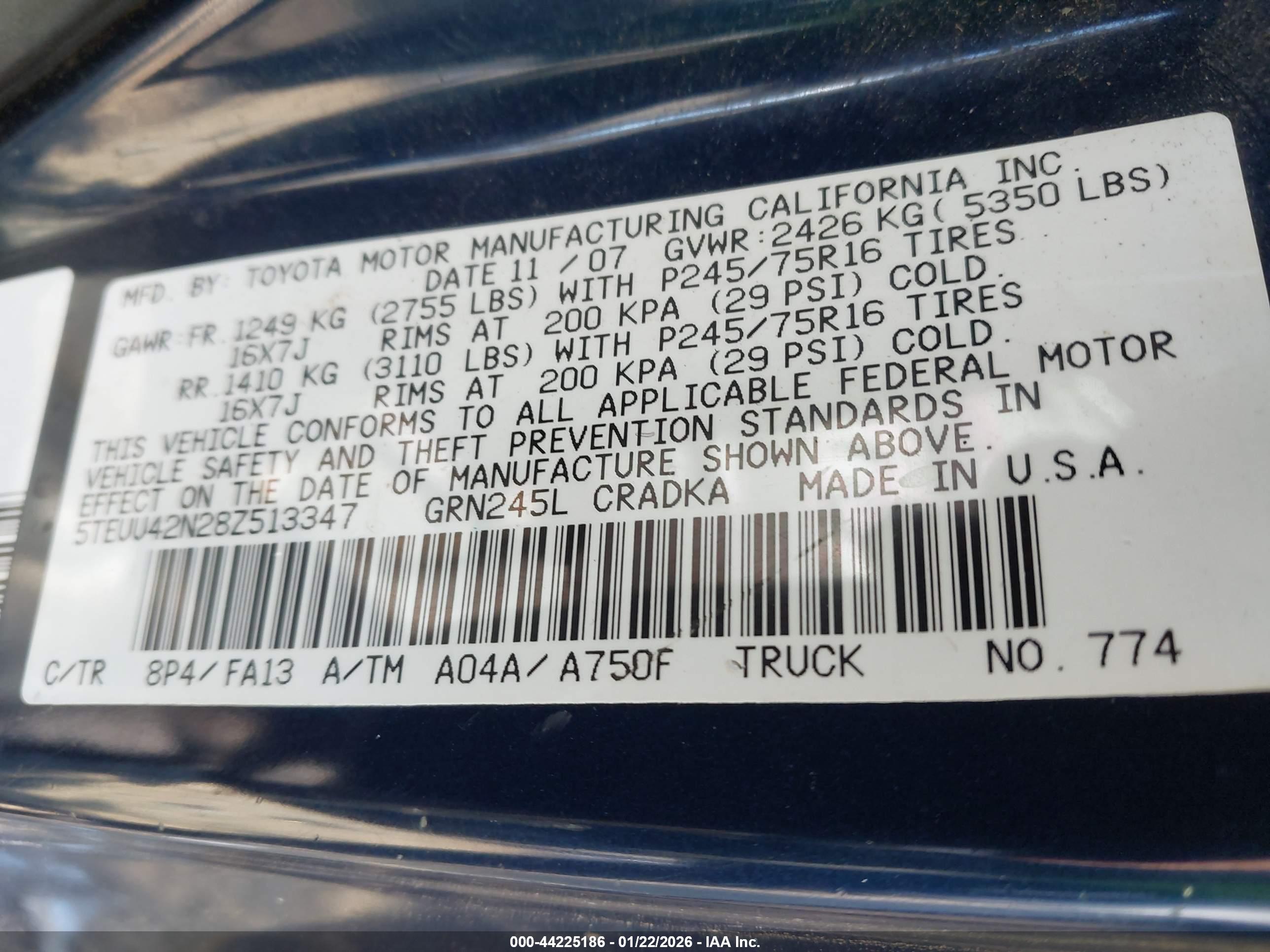 TOYOTA TACOMA image 9