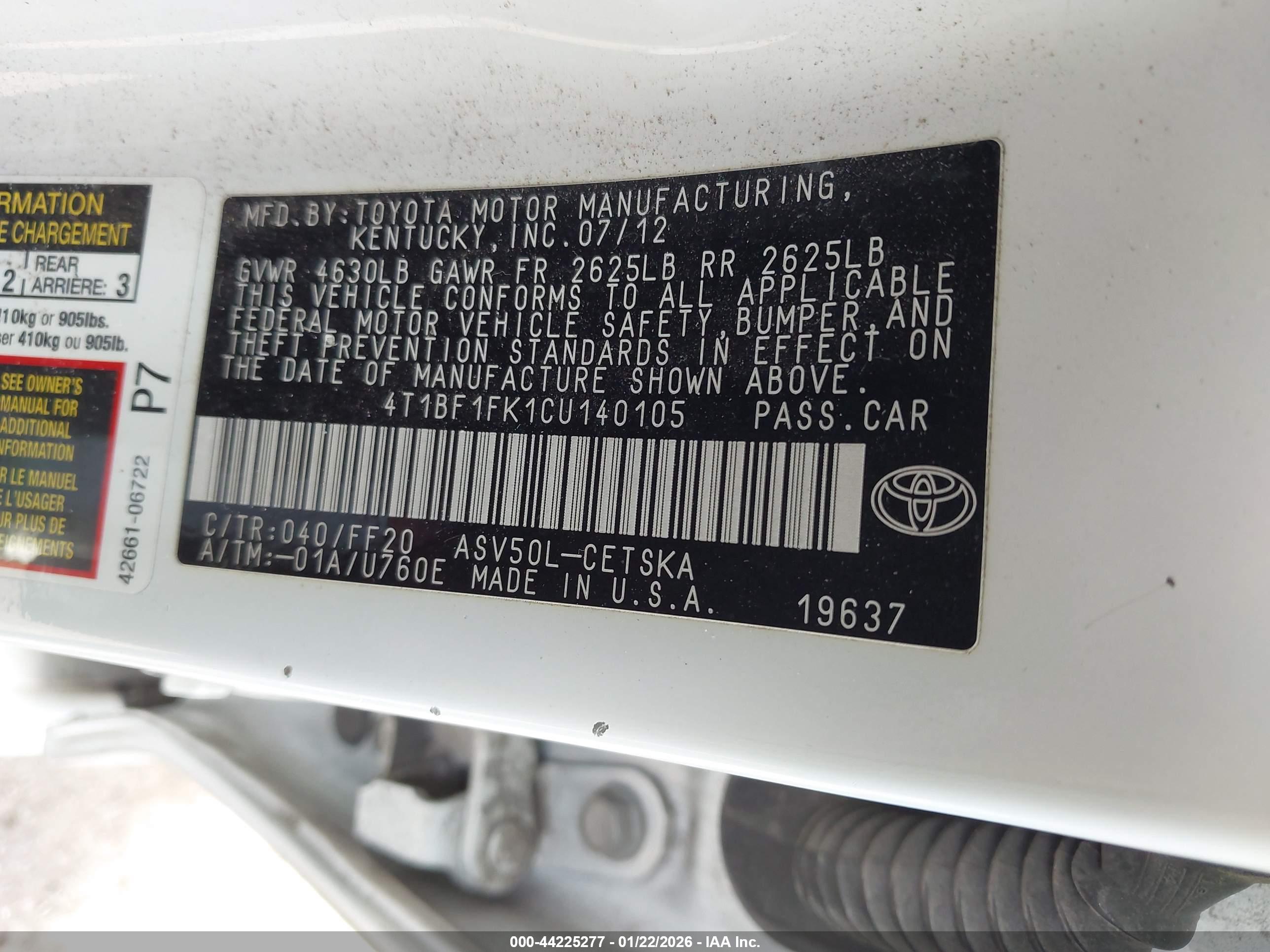 TOYOTA CAMRY image 9