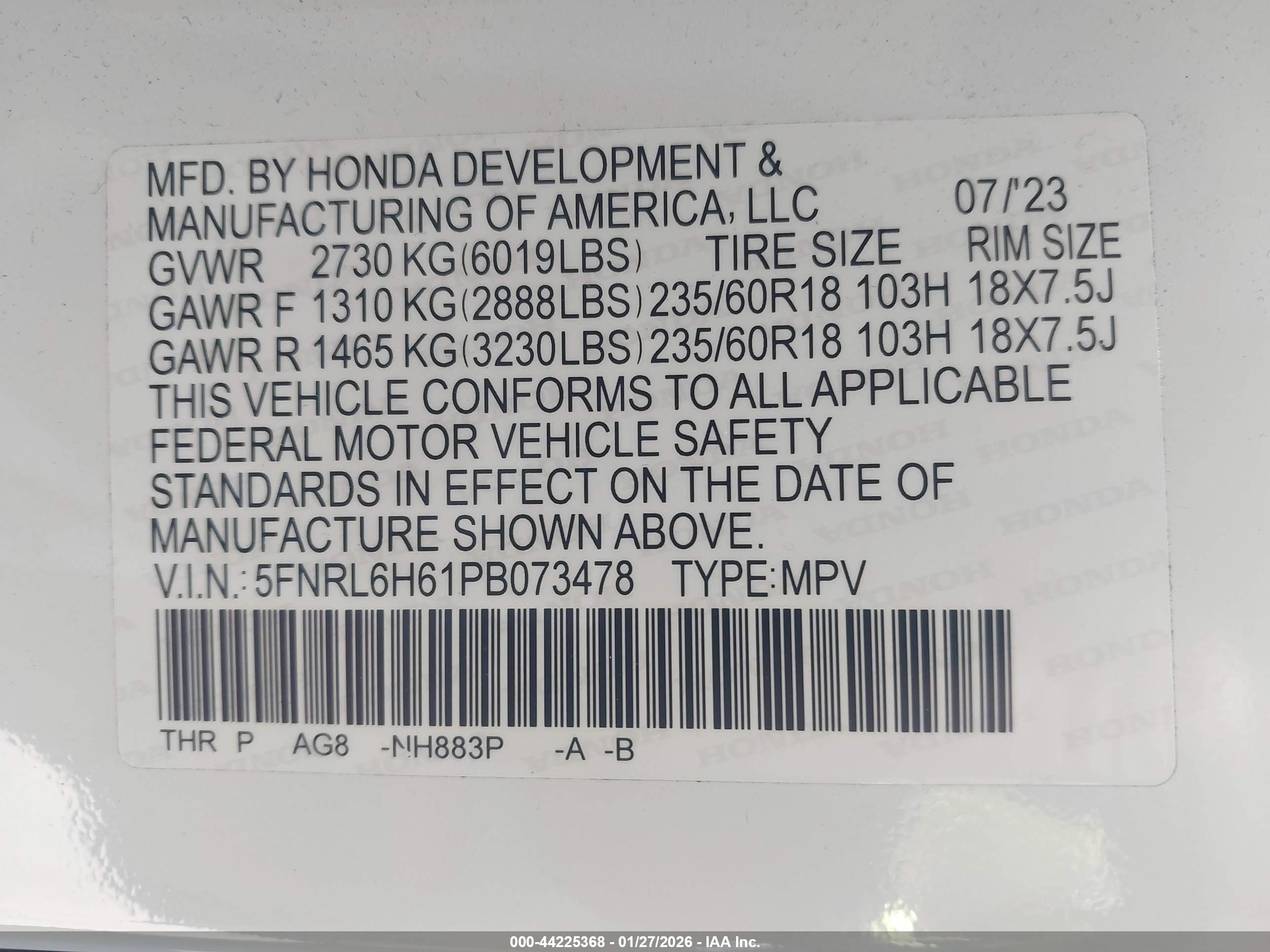HONDA ODYSSEY image 9