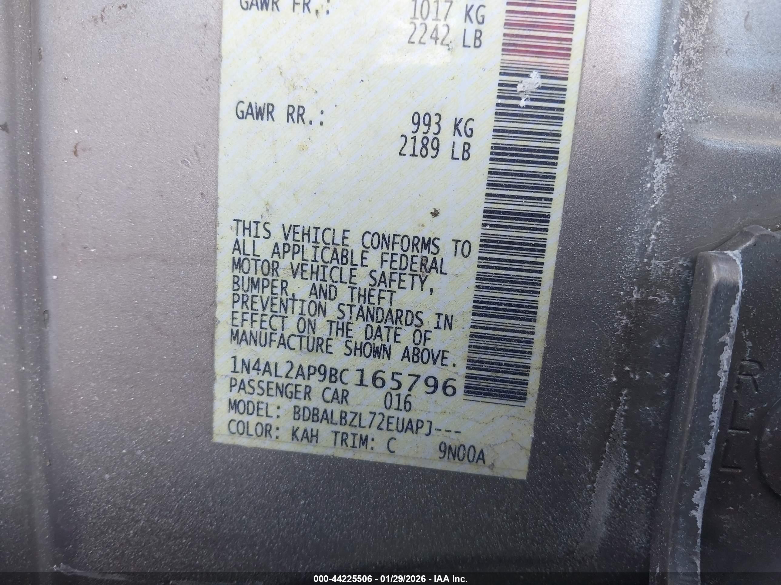 NISSAN ALTIMA image 9