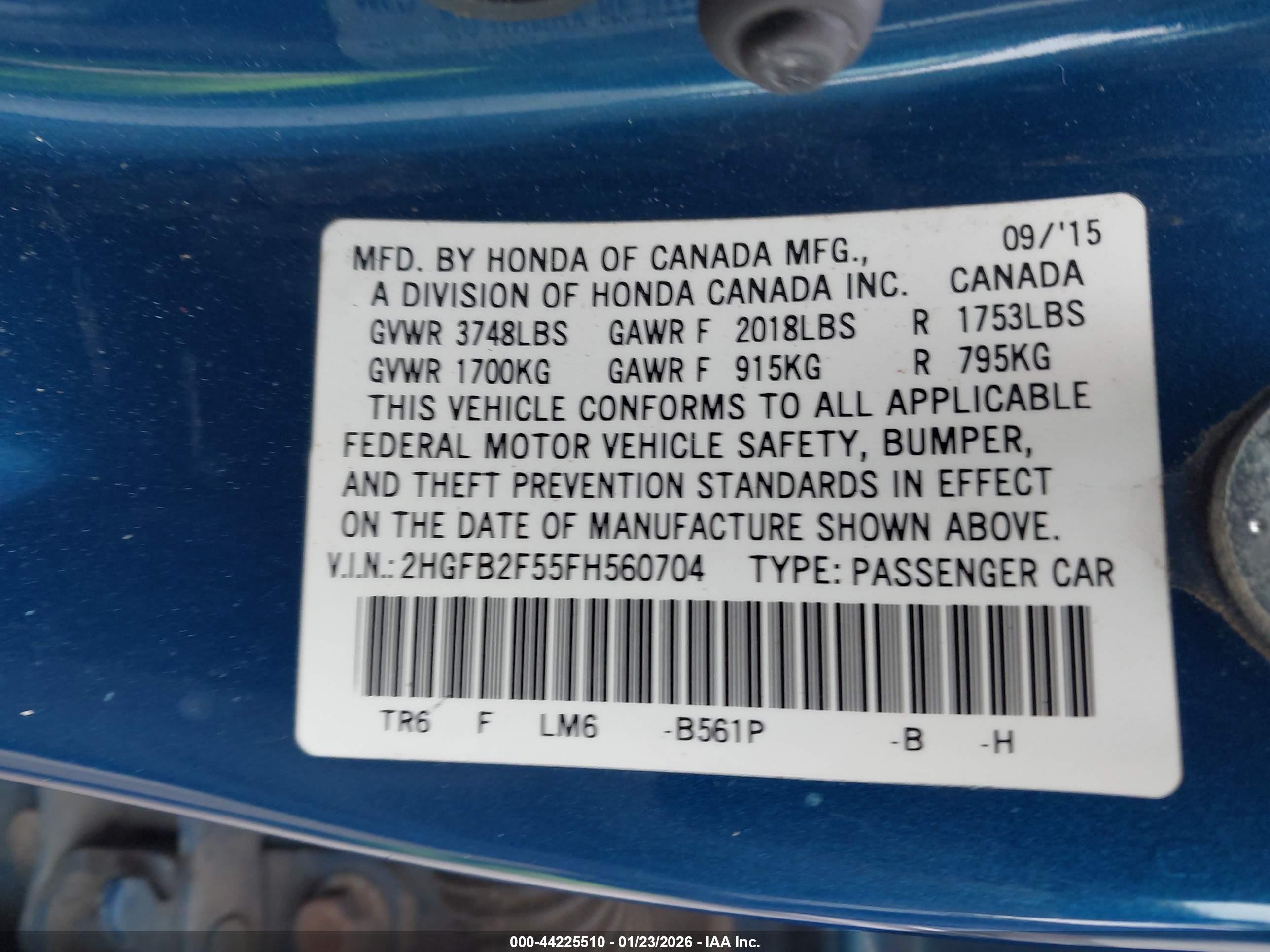 HONDA CIVIC image 9