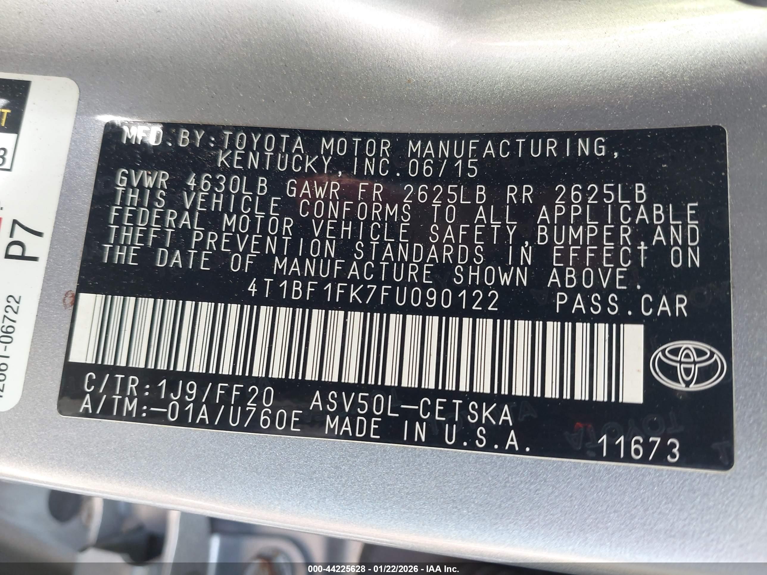 TOYOTA CAMRY image 9
