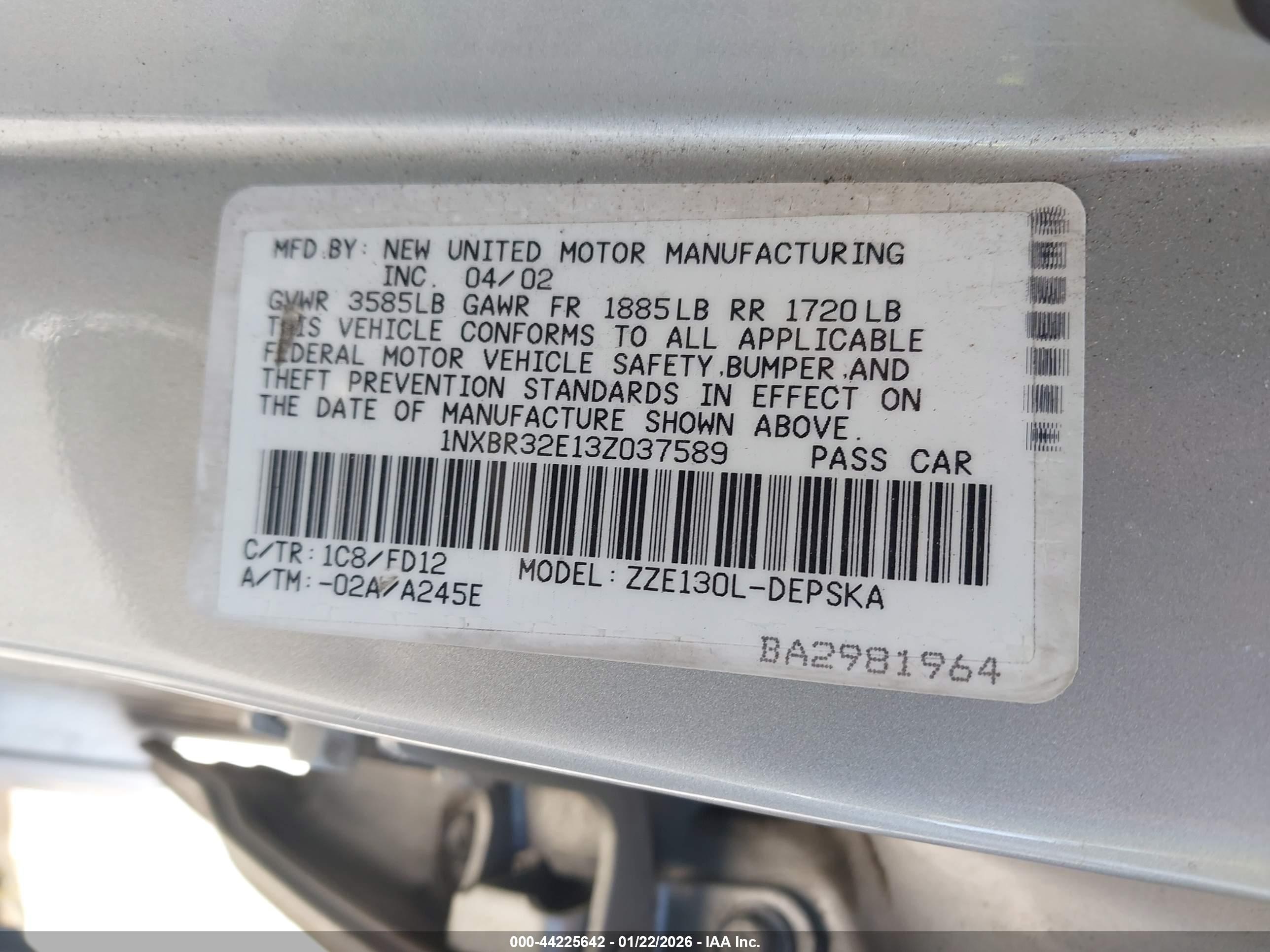 TOYOTA COROLLA image 9