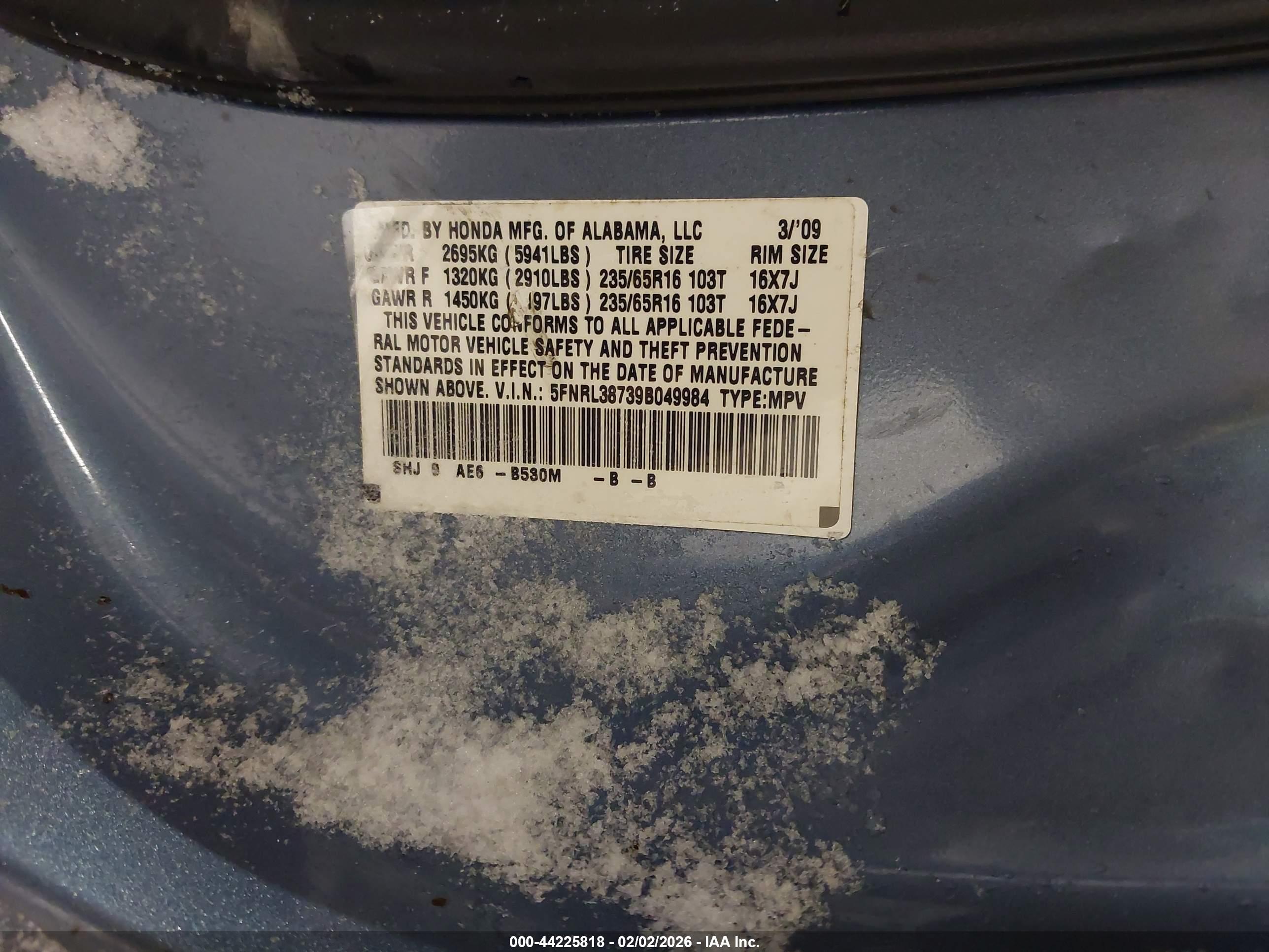 HONDA ODYSSEY image 9