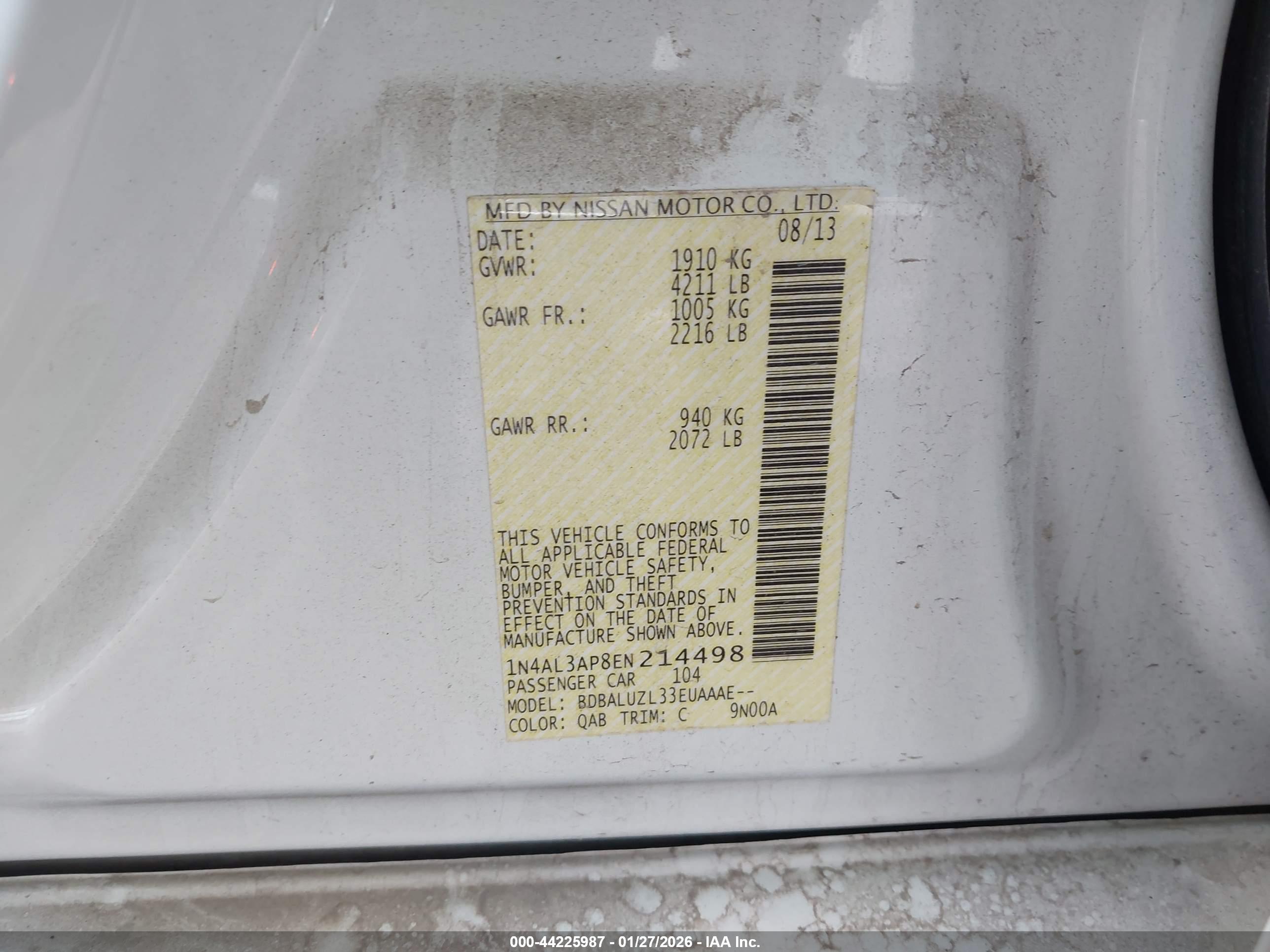NISSAN ALTIMA image 9