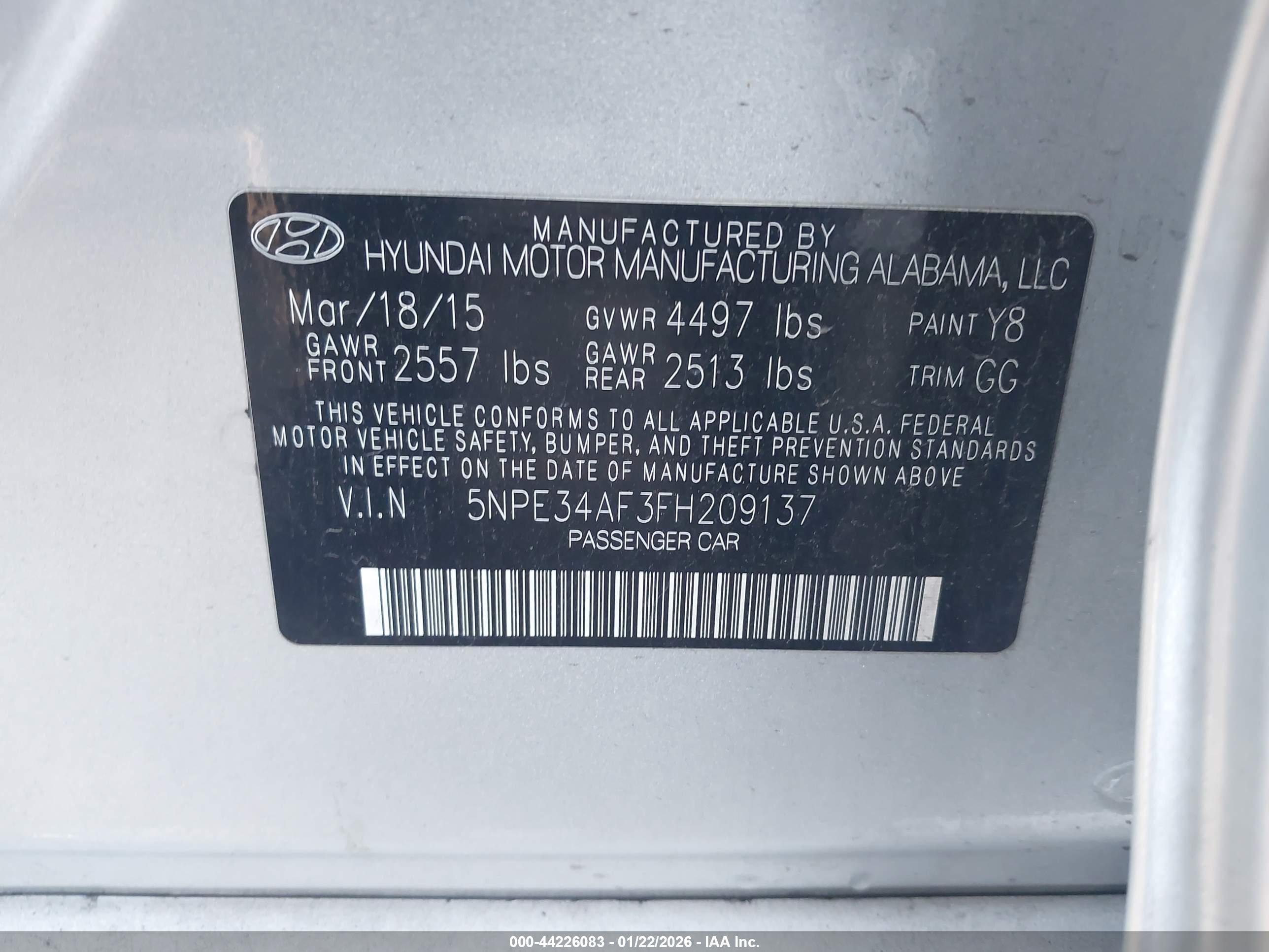 HYUNDAI SONATA image 9