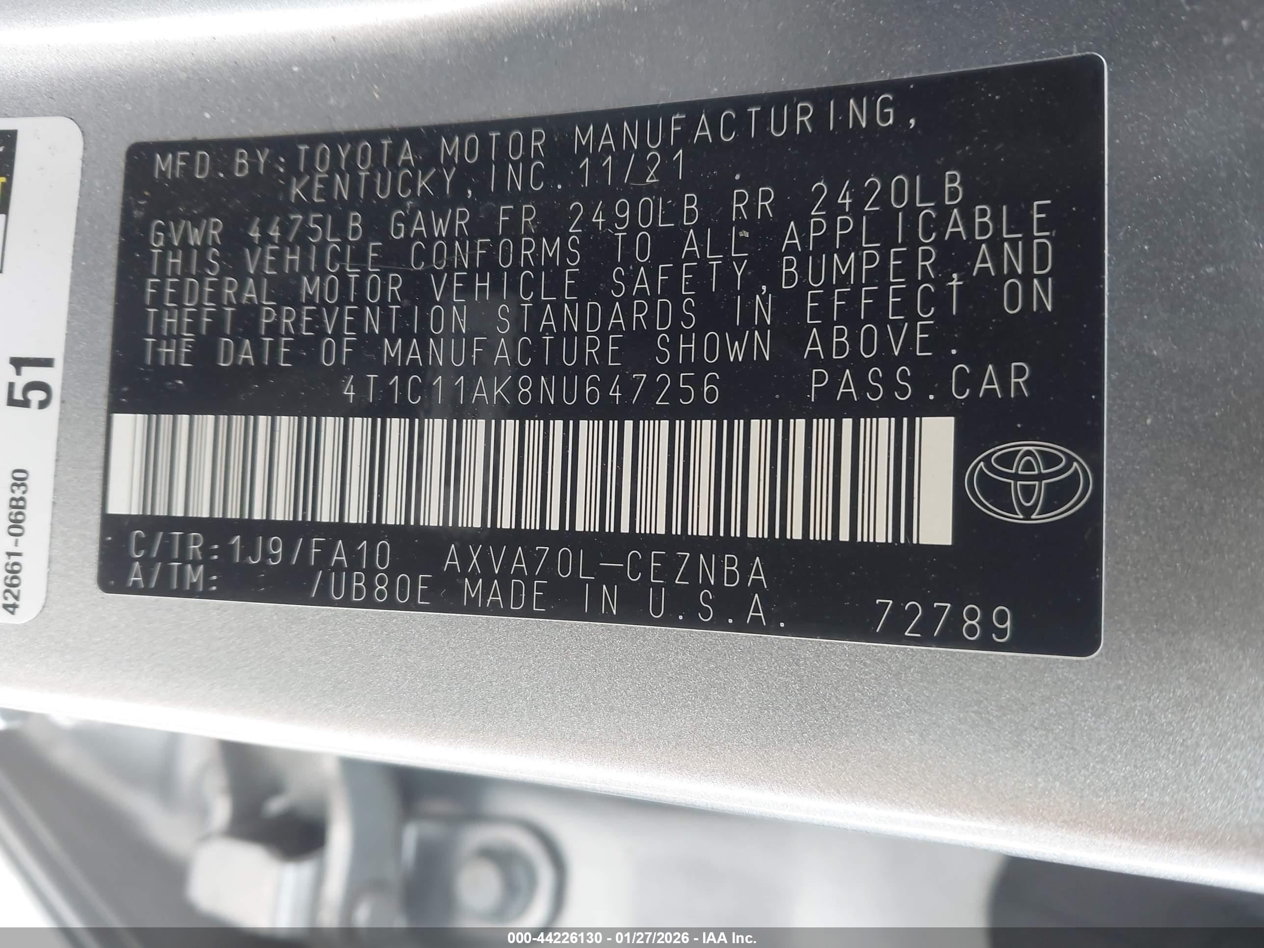 TOYOTA CAMRY image 9