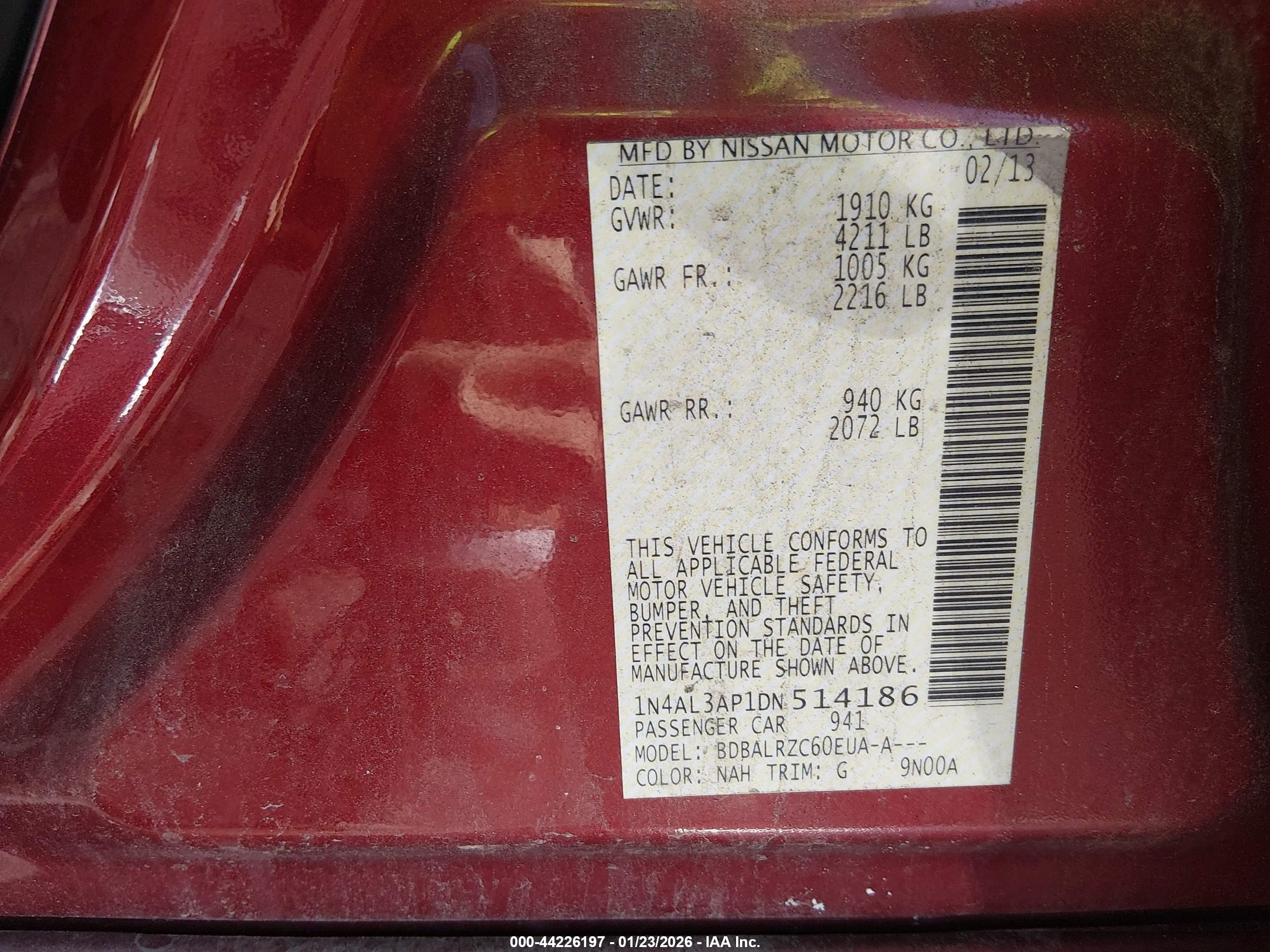 NISSAN ALTIMA image 9