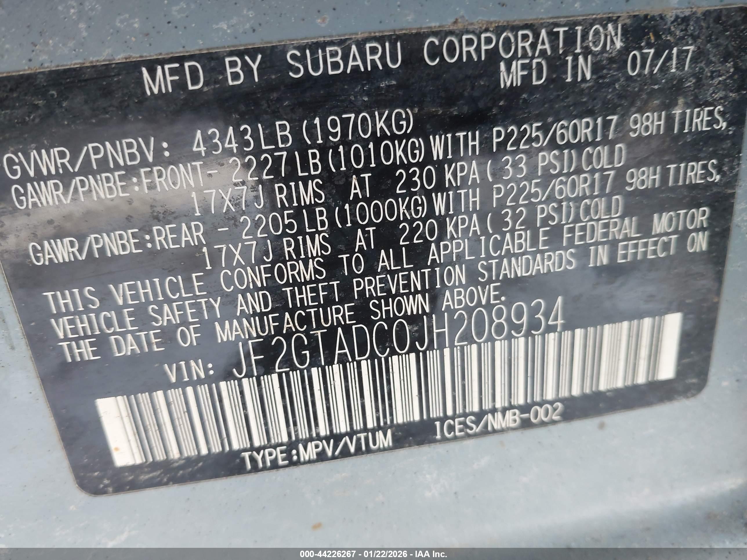 SUBARU CROSSTREK image 9