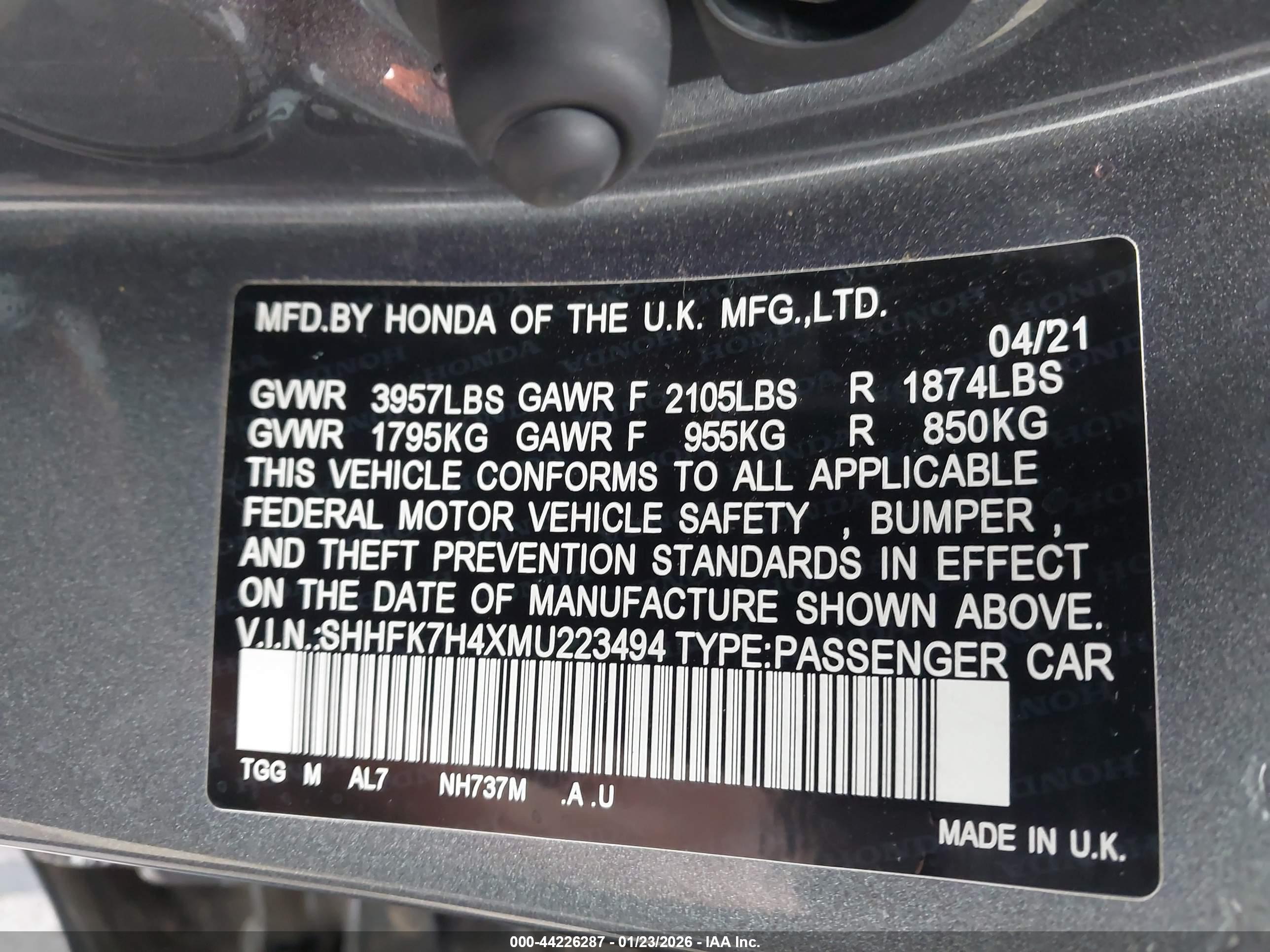HONDA CIVIC image 9