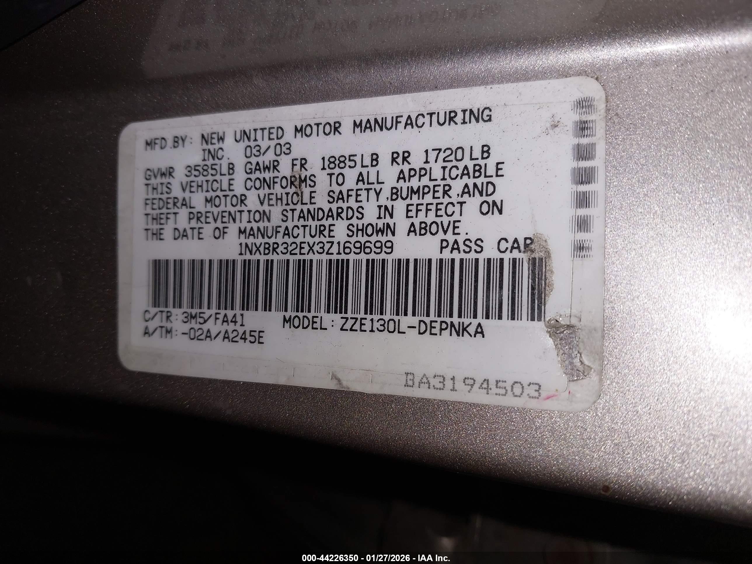 TOYOTA COROLLA image 9
