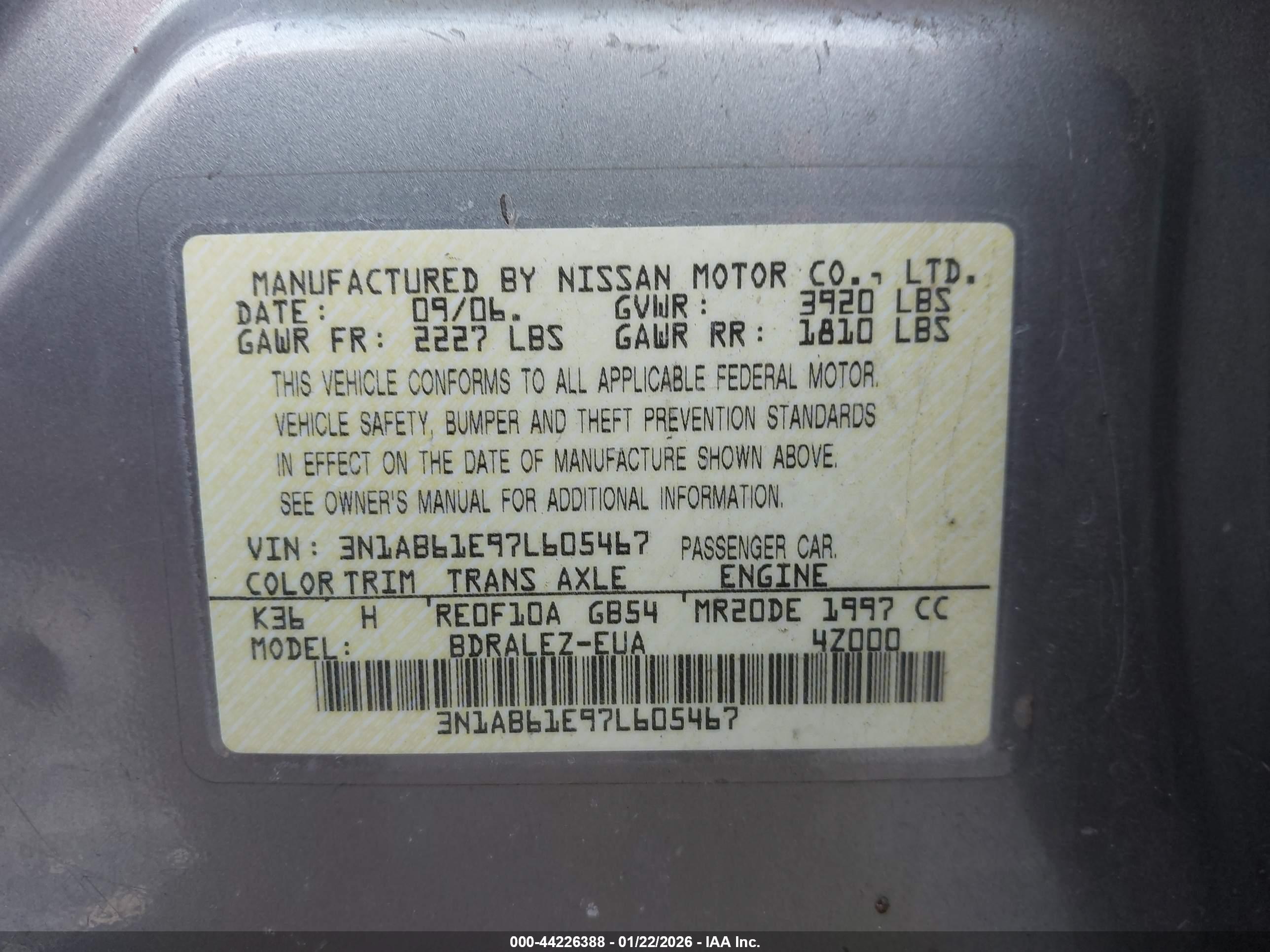 NISSAN SENTRA image 9